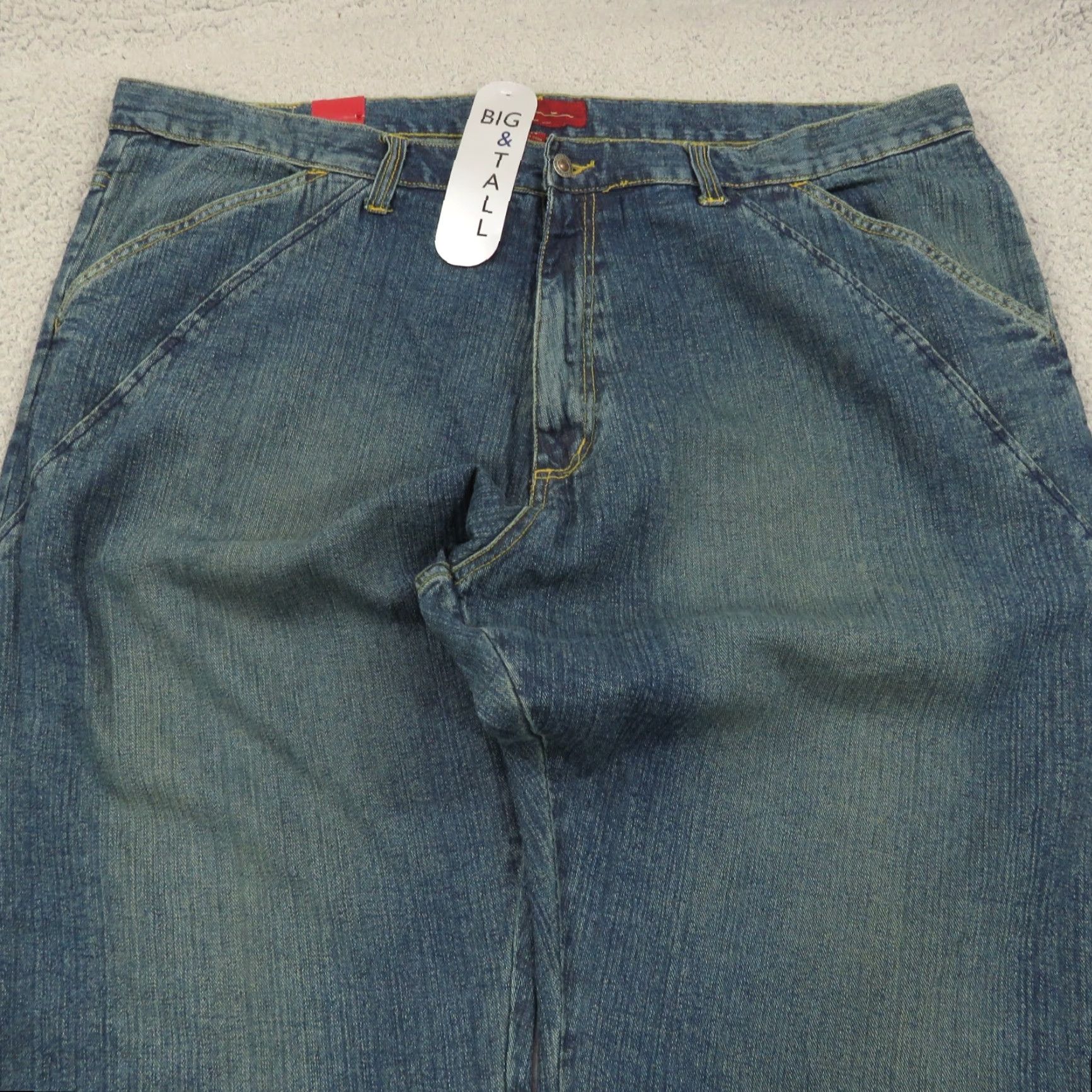 Karl Kani VINTAGE Karl Kani Jeans Men Baggy 46 Inseam 34 Wide-Leg 90s Grunge Hip Hop 11" Leg Opening Blue Denim 5-Pocket Mens Size US 30 / EU 46 - 7 Thumbnail