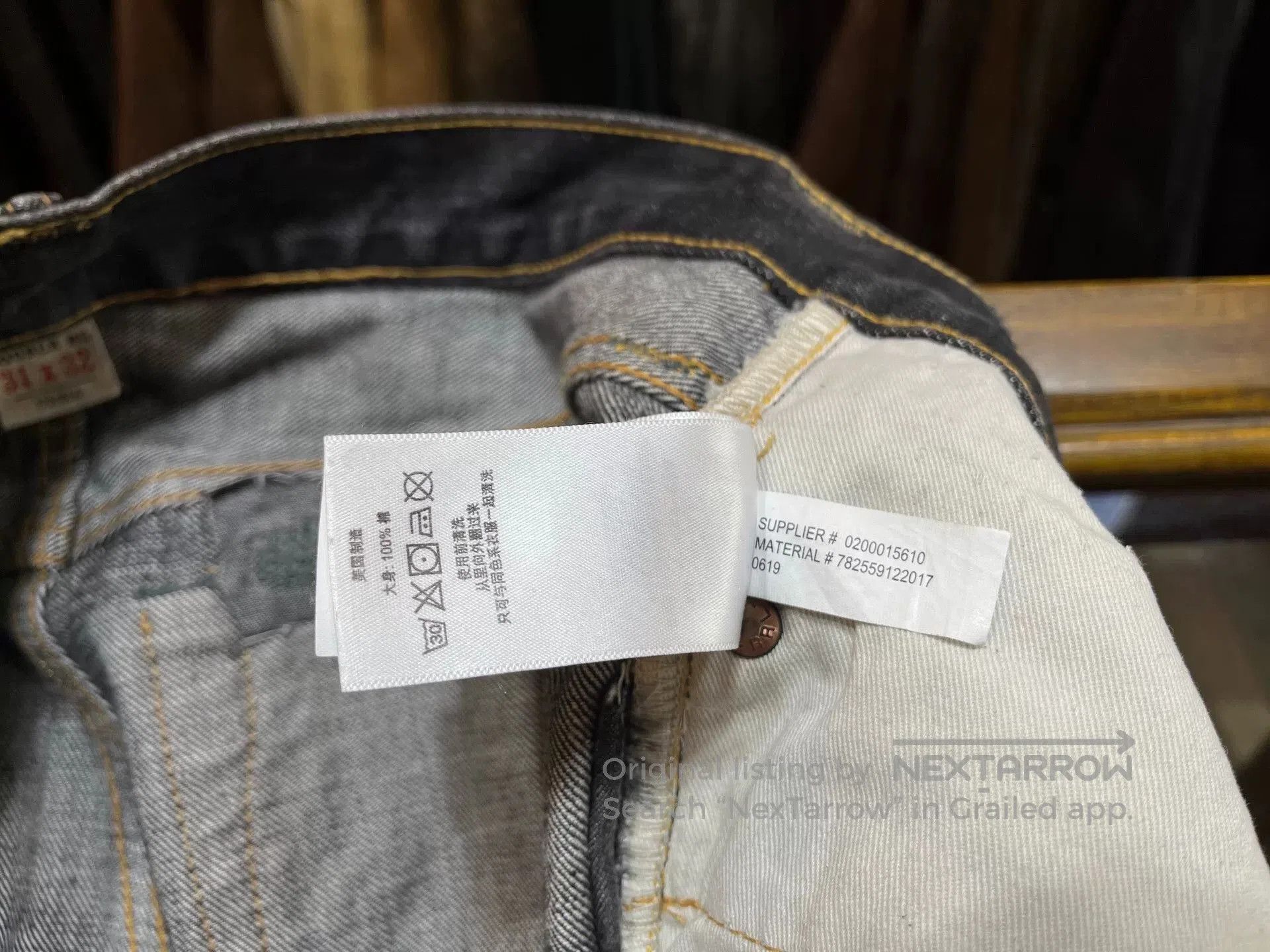 RRL Ralph Lauren distressed rrl denim jeans in gray. Size US 31 - 5 Thumbnail