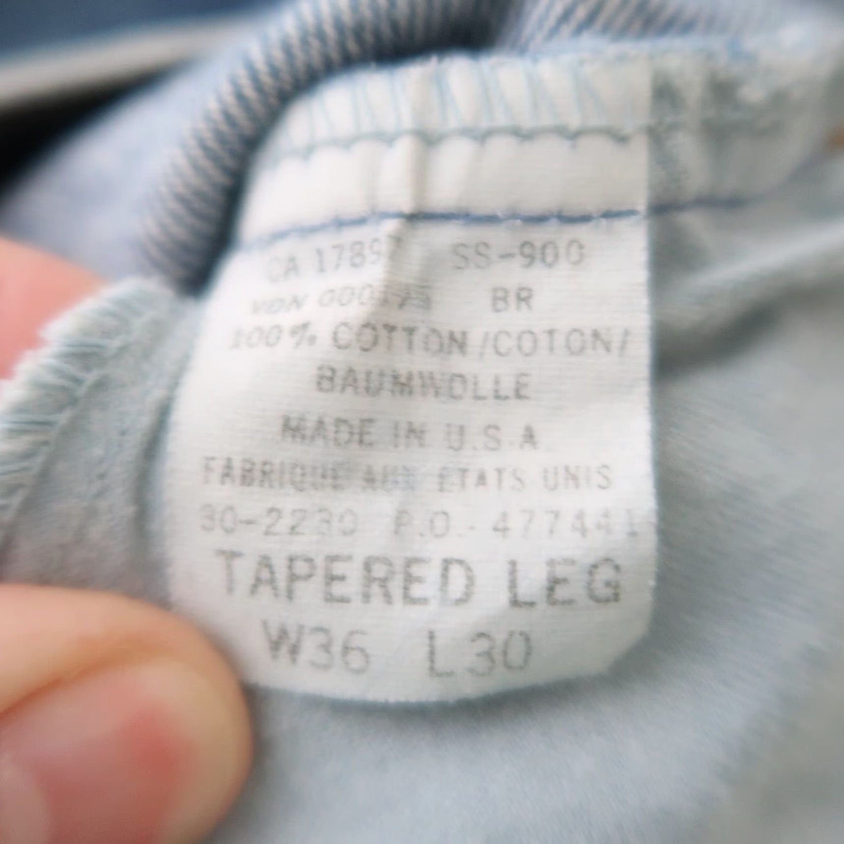 Gap VINTAGE Gap Jeans 90s Light Wash Blue Denim Straight Leg Patches 36 Mens 30 Inseam Grunge Size US 36 / EU 52 - 6 Thumbnail