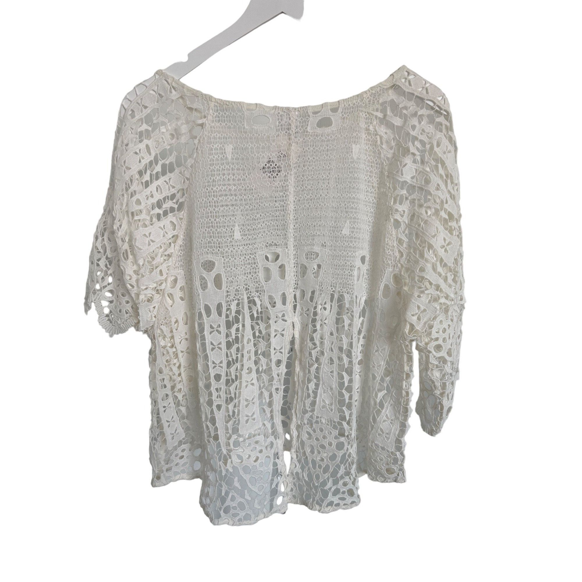 Eberjey Eberjey Spearhead Pasha Boho Crochet Lace Top Size S / US 4 / IT 40 - 5 Thumbnail
