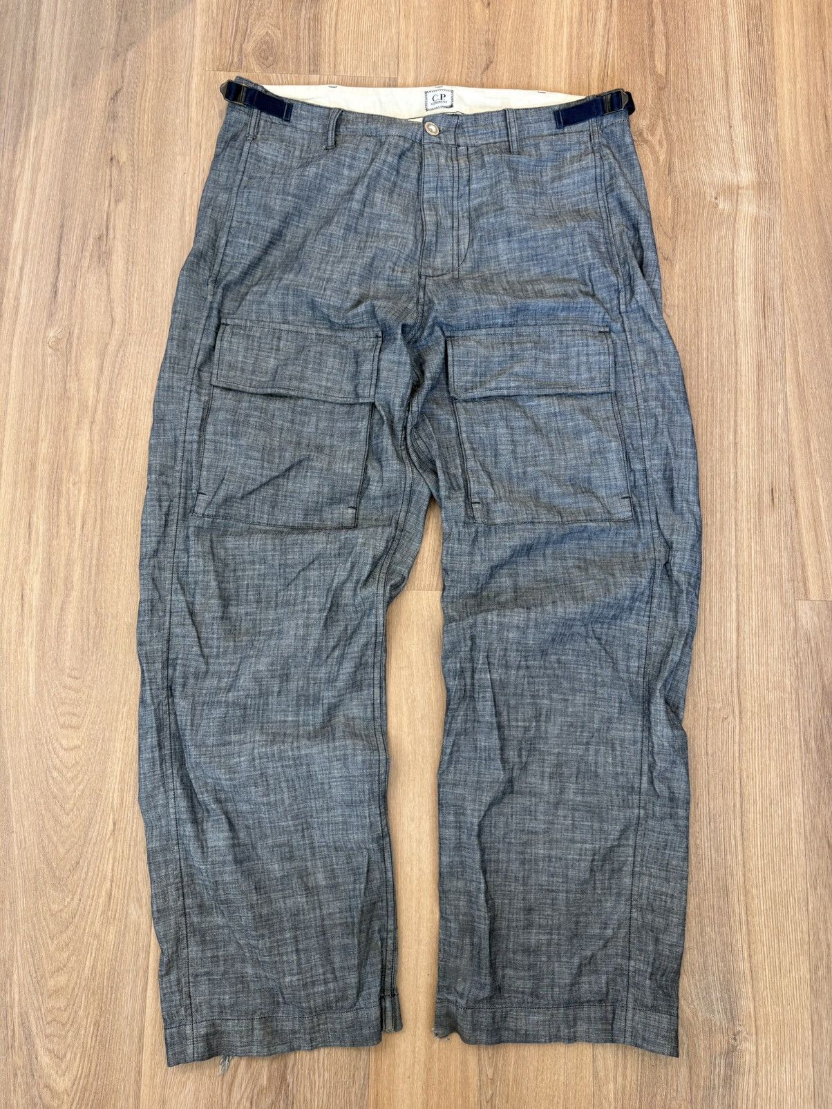 C.P. Company C.P. COMPANY Blue Chambray Loose Cargo Pants Size US 32 / EU 48 - 1 Thumbnail
