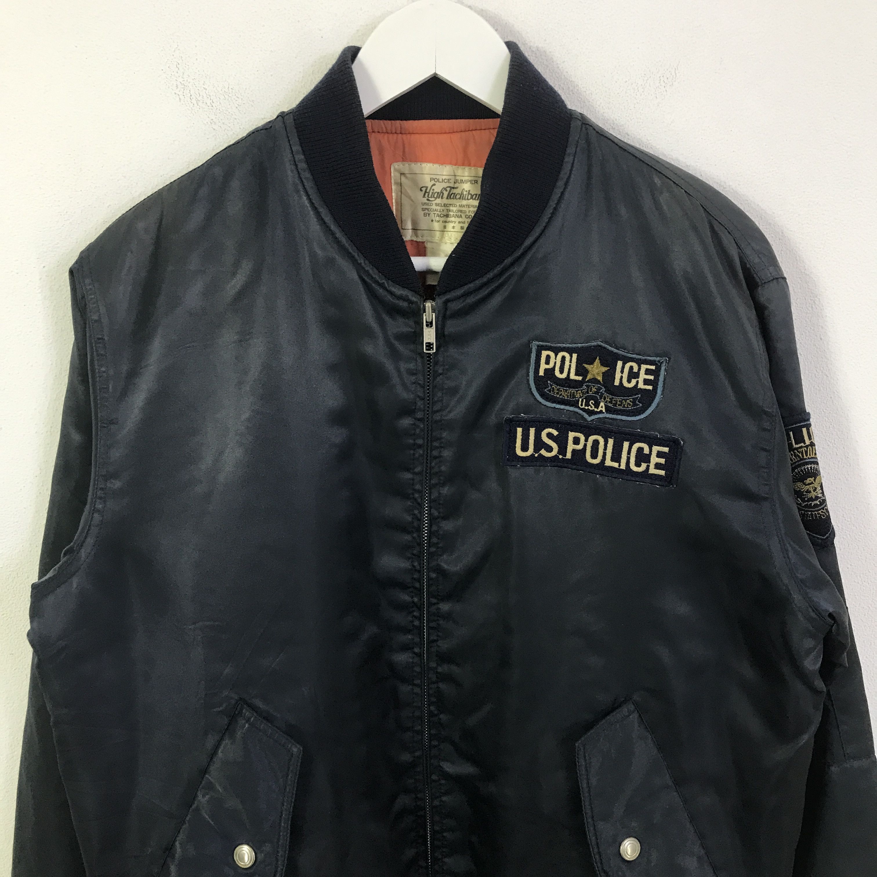 Japanese Brand U.S Police bombers Navy jacket K126B1 Size US L / EU 52-54 / 3 - 2 Thumbnail