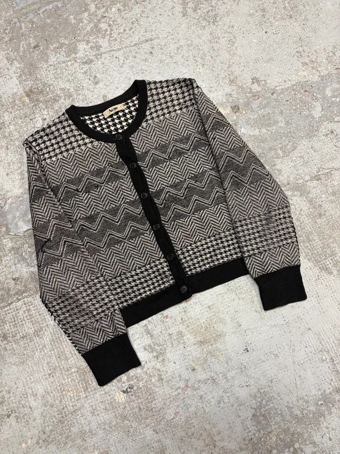 Acne Studios Acne Studios Light Minimalistic Patterned White Cardigan Size S / US 4 / IT 40 - 4 Thumbnail