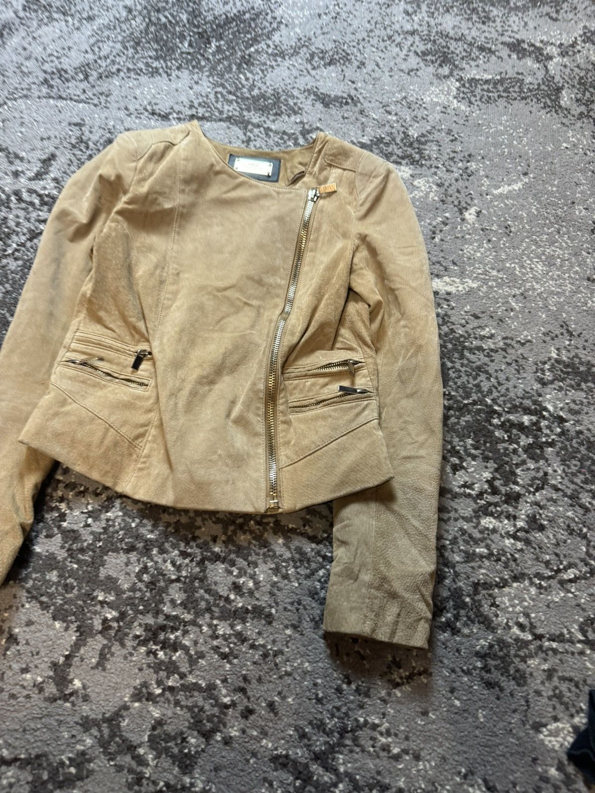 Japanese Brand × Vintage Vintage Y2K Suede Opium Asymmetrical Motorcycle Owens Style Size US S / EU 44-46 / 1 - 2 Thumbnail