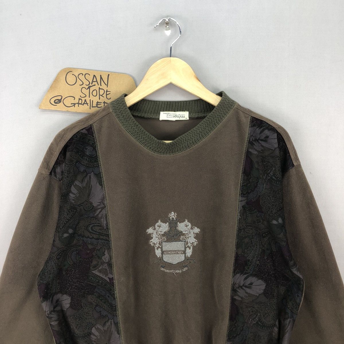 Japanese Brand Vintage Japanese Brand Stripes Floral Sweatshirt Size US M / EU 48-50 / 2 - 4 Thumbnail