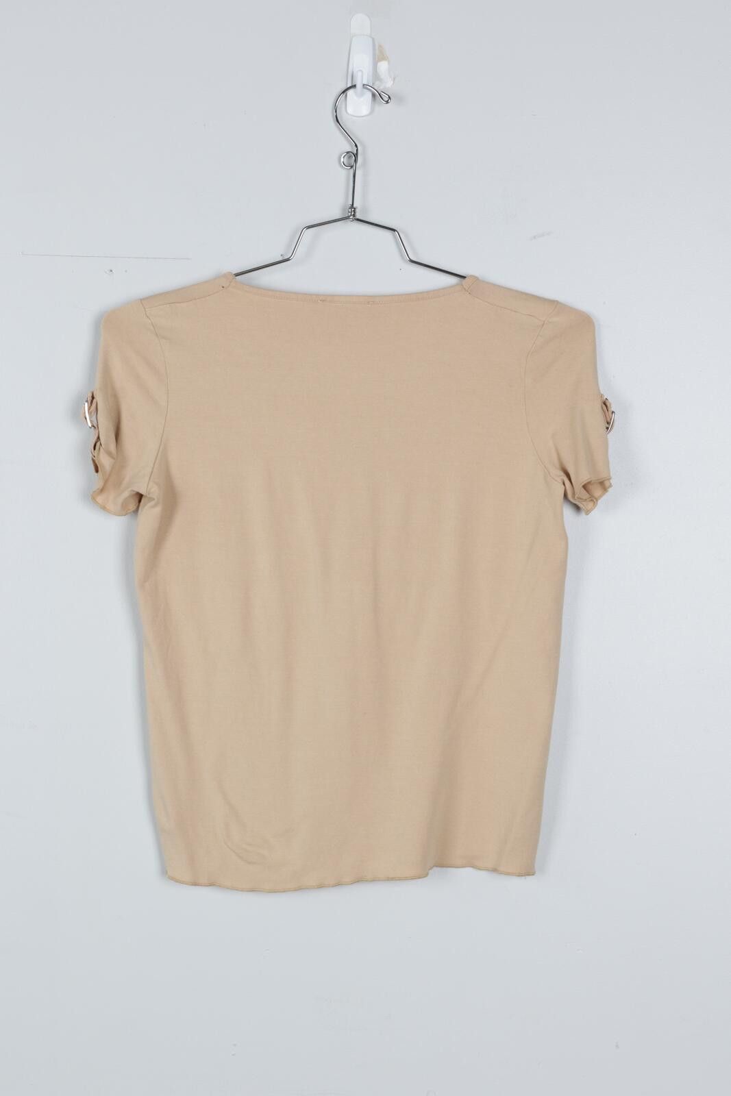 Other 00's Steilmann Buckle V-Neck T-Shirt Size L / US 10 / IT 46 - 2 Thumbnail
