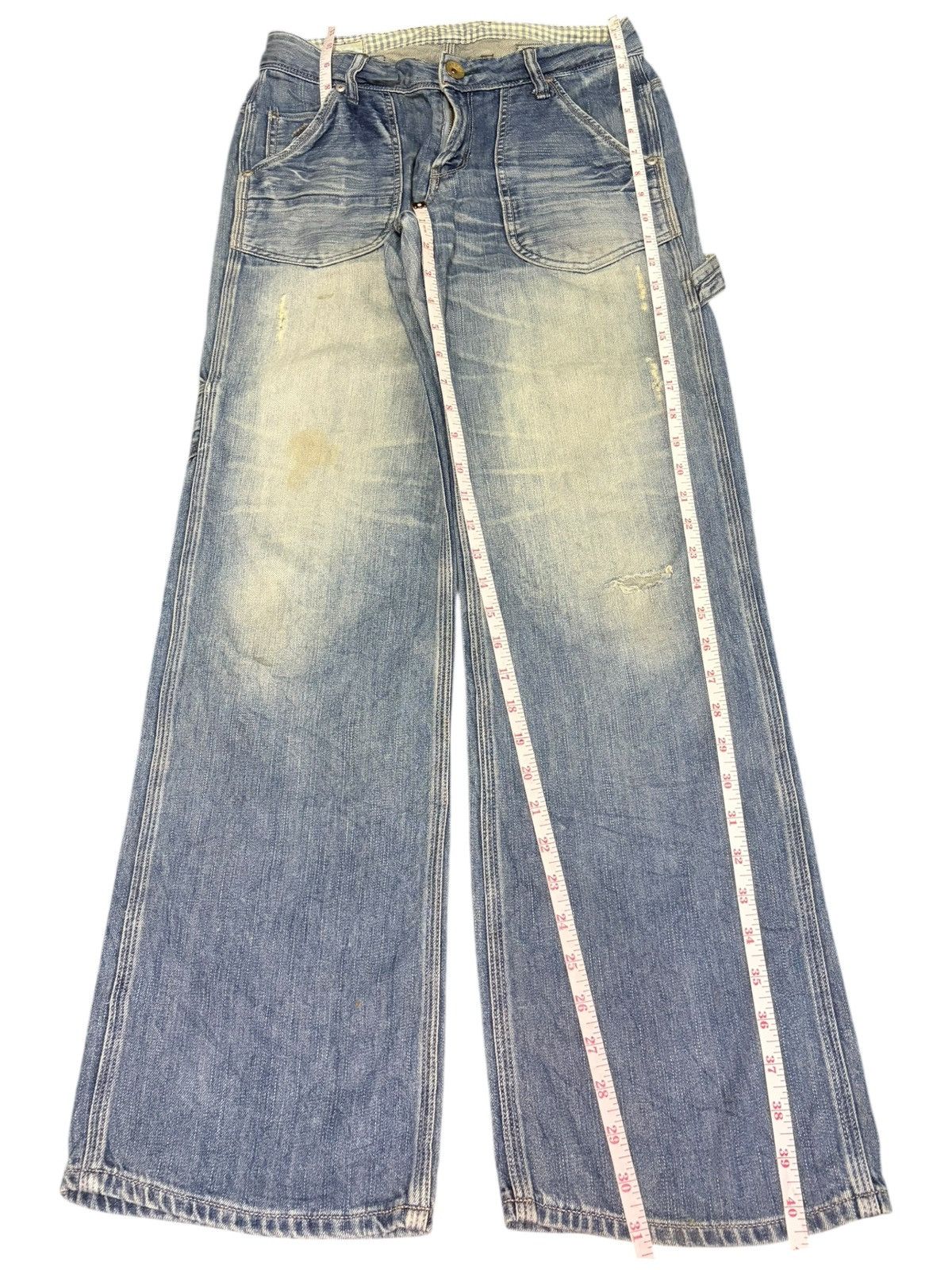 Marithe + Francois Girbaud Vintage Japanese Brand Buckle Back Carpenter Baggy Jeans Size 28" / US 6 / IT 42 - 7 Thumbnail