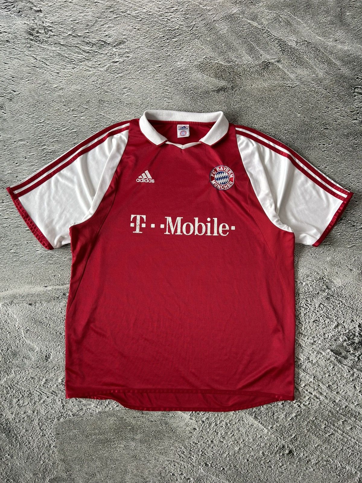 Adidas × Vintage Adidas Bayern Munchen Jersey red T-Mobile 2003 2004 Size US XL / EU 56 / 4 - 1 Thumbnail