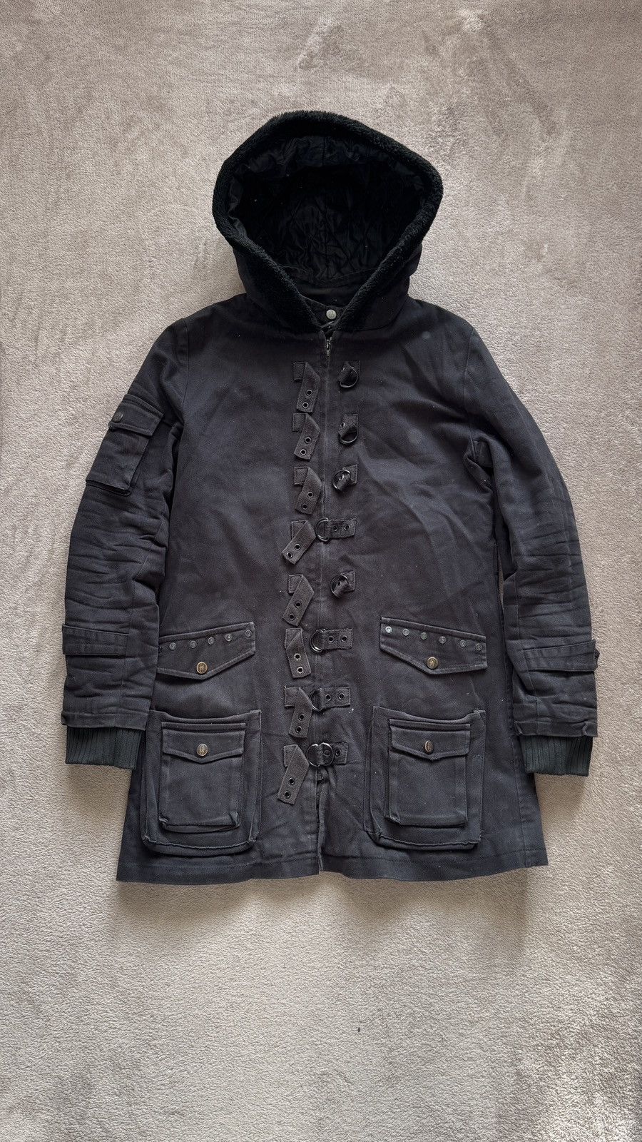 Le Grande Bleu (L.G.B.) Emp Punk Gothic Y2K Faded coat Jacket lgb RAF Simons Vibe Size US M / EU 48-50 / 2 - 1 Thumbnail