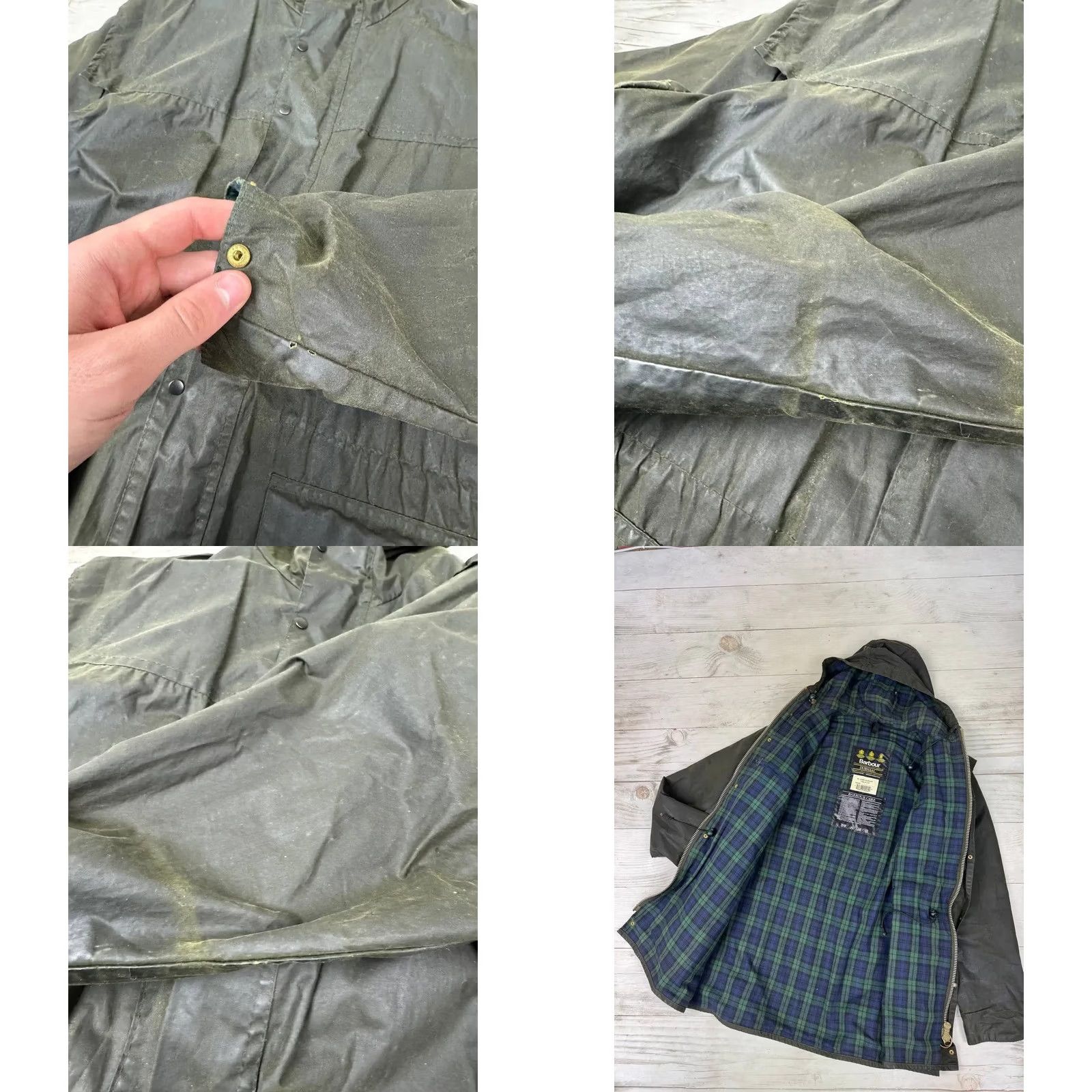 Barbour VINTAGE Barbour Jacket Waxed Durham Cotton Green Barbour Jacket Men S Size S Size US S / EU 44-46 / 1 - 10 Thumbnail