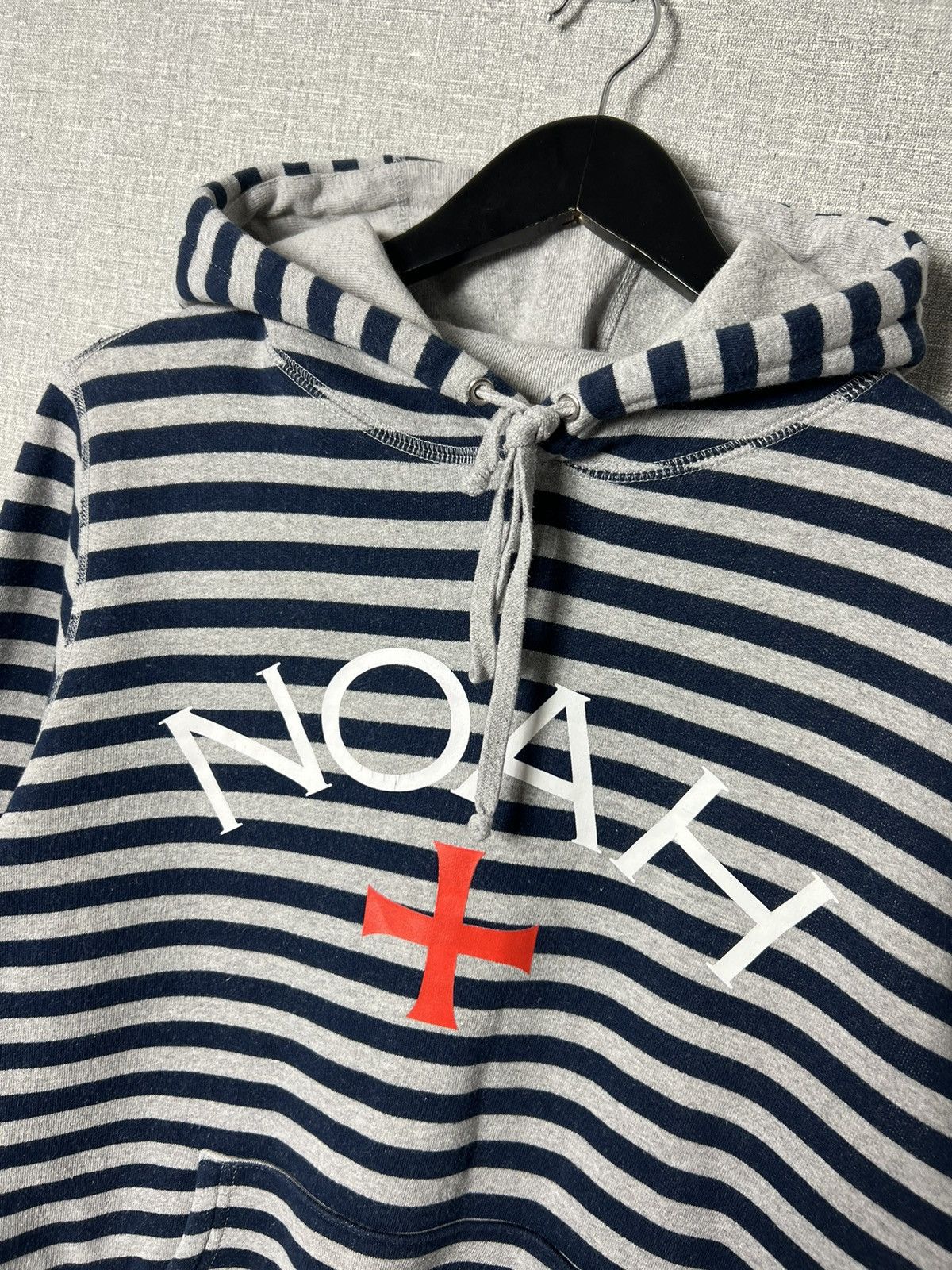Noah Noah Logo Print Striped Fleece Cotton Hoodie Size US S / EU 44-46 / 1 - 6 Thumbnail
