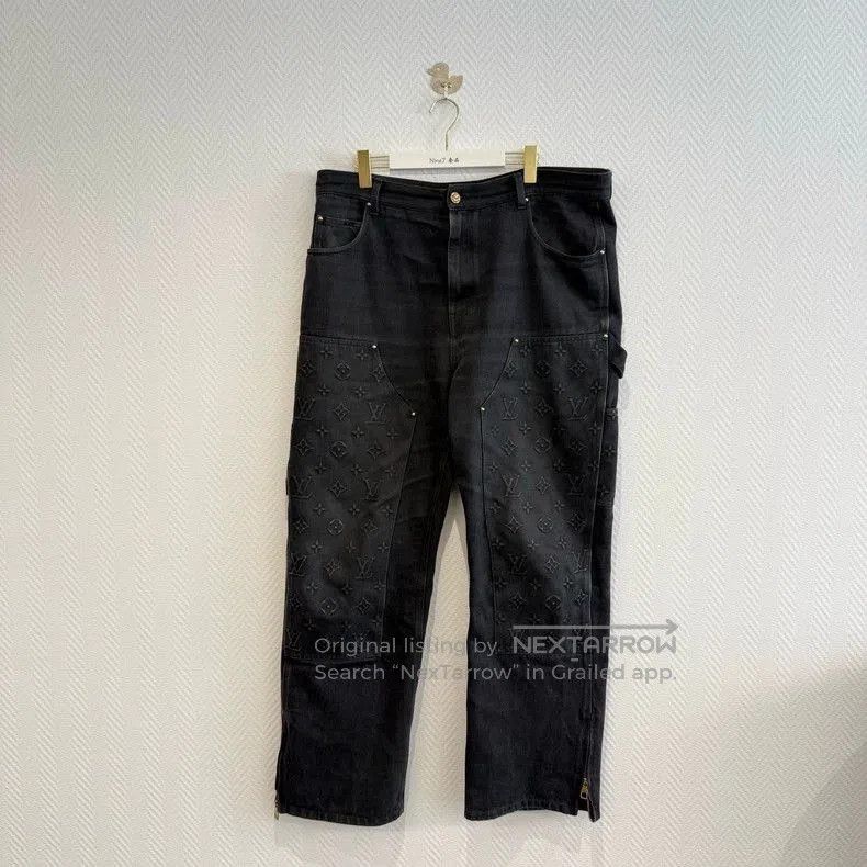 Louis Vuitton Louis Vuitton 2024 Embroidered Logo Jeans . Size US 40 / EU 56 - 1 Thumbnail