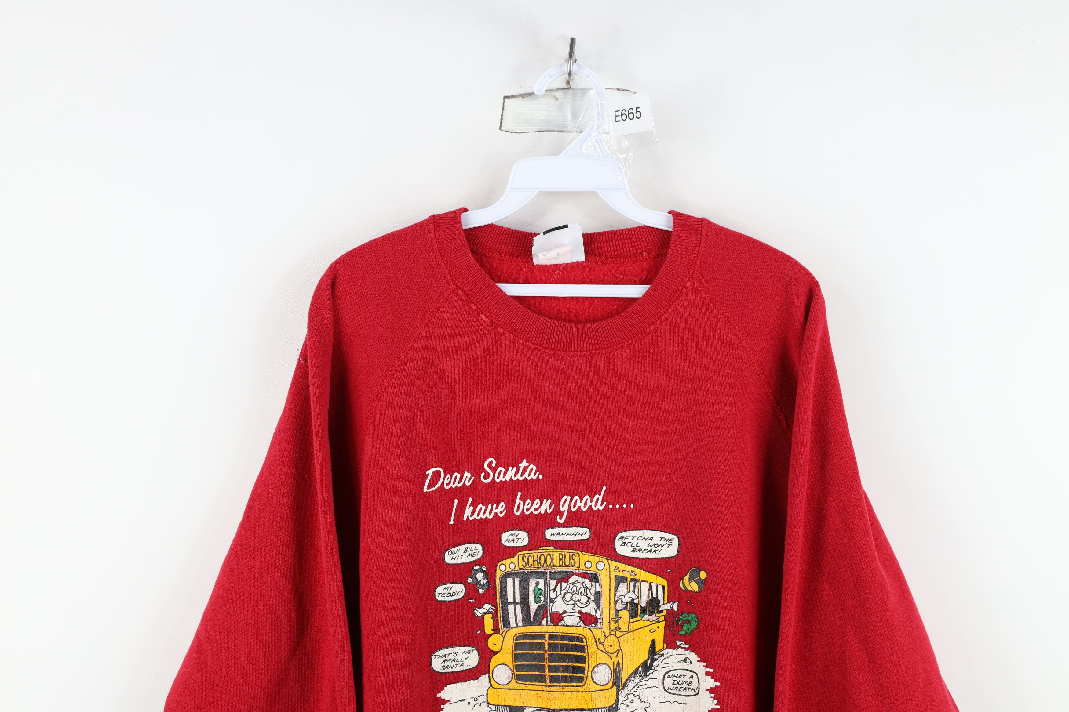 Vintage Vintage 90s Streetwear Christmas Bus Driver Sweatshirt USA Size XXL / US 16-18 / IT 52-54 - 2 Thumbnail