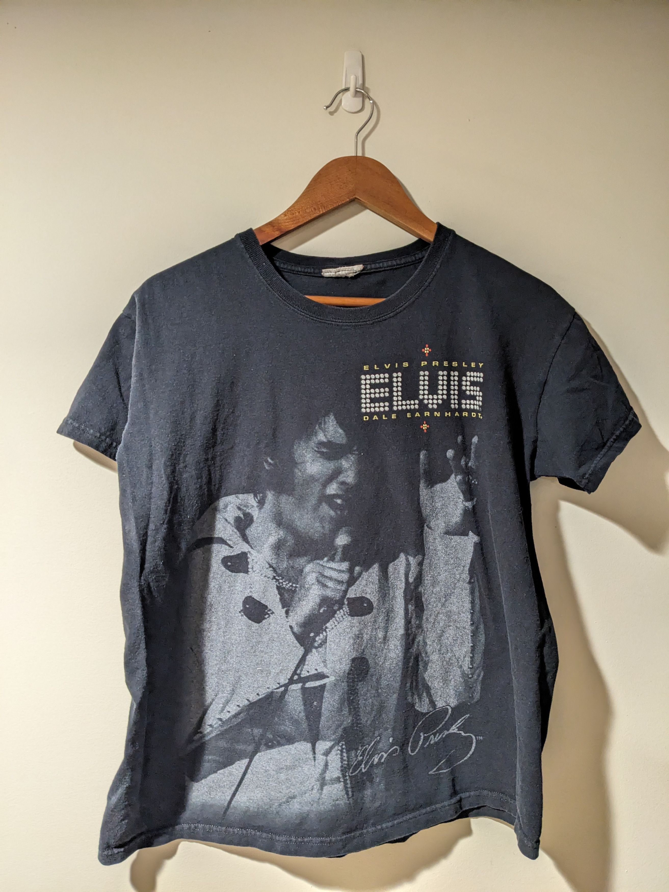 Band Tees × NASCAR × Vintage Vintage 2008 Elvis Presley Dale Earnhardt Nascar T-Shirt Size US L / EU 52-54 / 3 - 1 Thumbnail