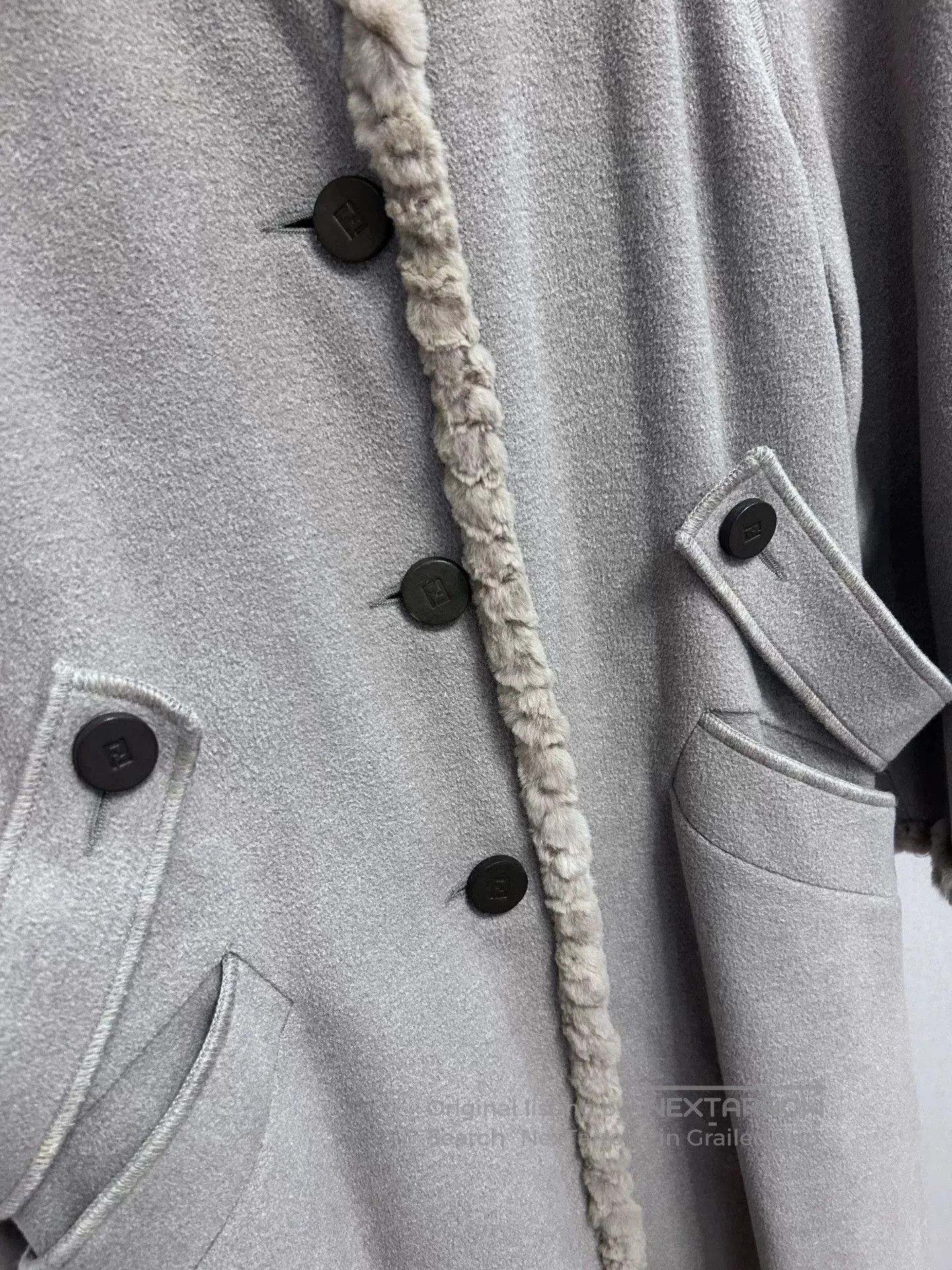 Fendi fendi wool and silk coat in gray. Size US M / EU 48-50 / 2 - 5 Thumbnail