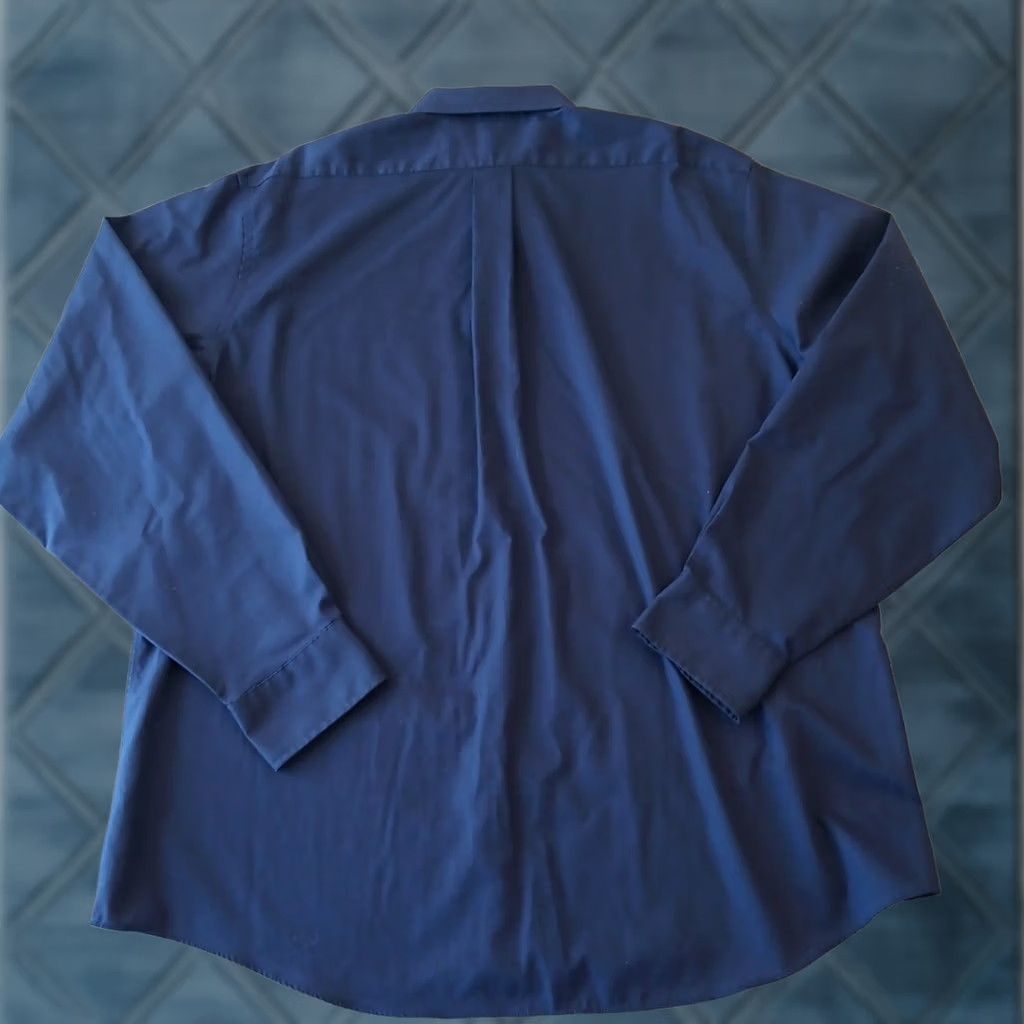 Chaps Chaps Shirt Mens 17.5 Blue Long Sleeve Button Up Cotton Blend Regular Fit Dress Shirt Mens Regular Blue 17.5 Neck Size 17.5 Size US XXL / EU 58 / 5 - 1 Thumbnail