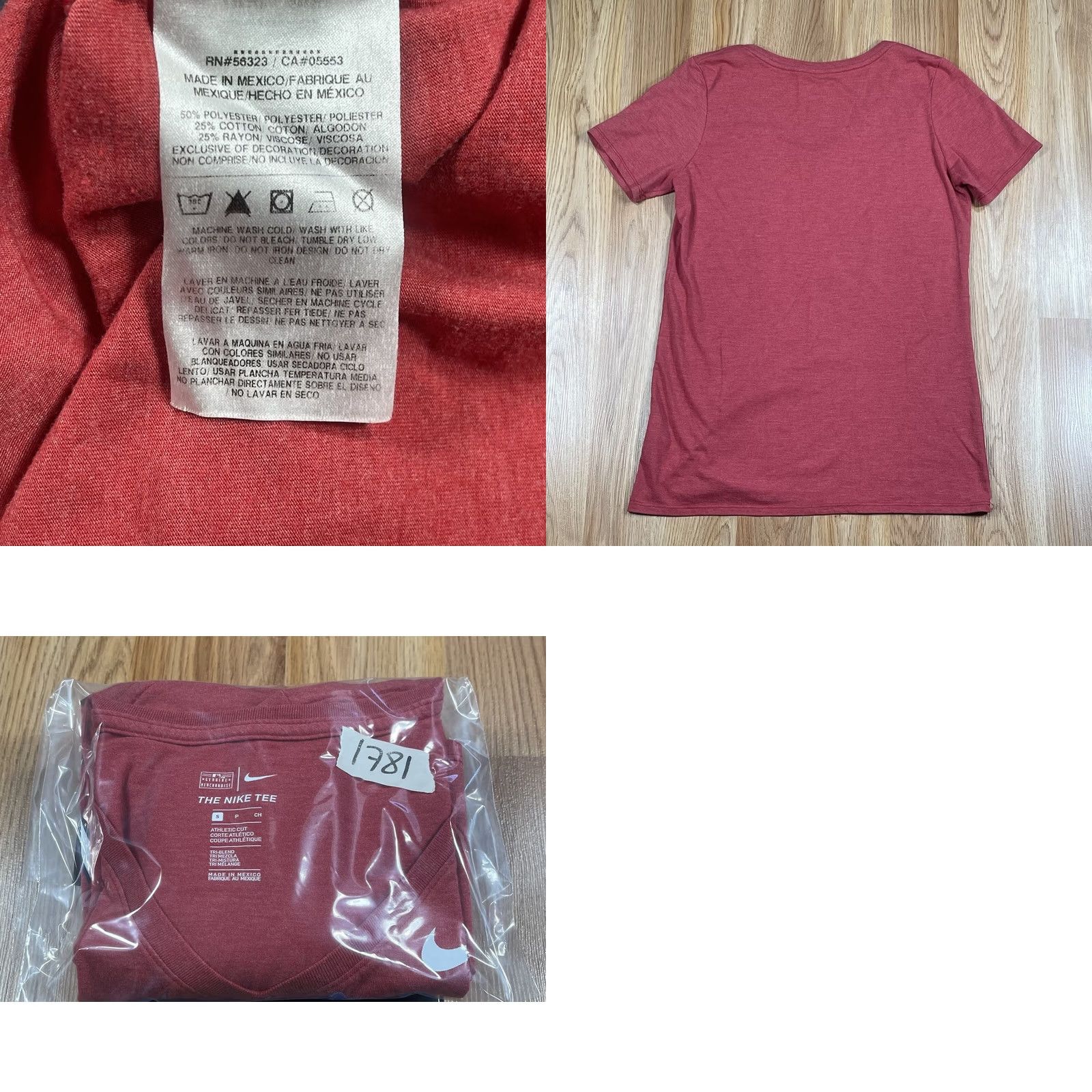 Nike Nike T-Shirt Womens S Small V-Neck Short Sleeve Washington Nationals Baseball Red Size S / US 4 / IT 40 - 8 Thumbnail