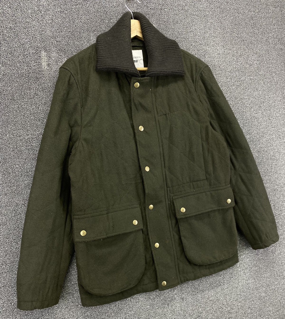 JW Anderson × Uniqlo J.W.Anderson x Uniqlo Green Army Quilted Wool Jacket Size US M / EU 48-50 / 2 - 2 Thumbnail