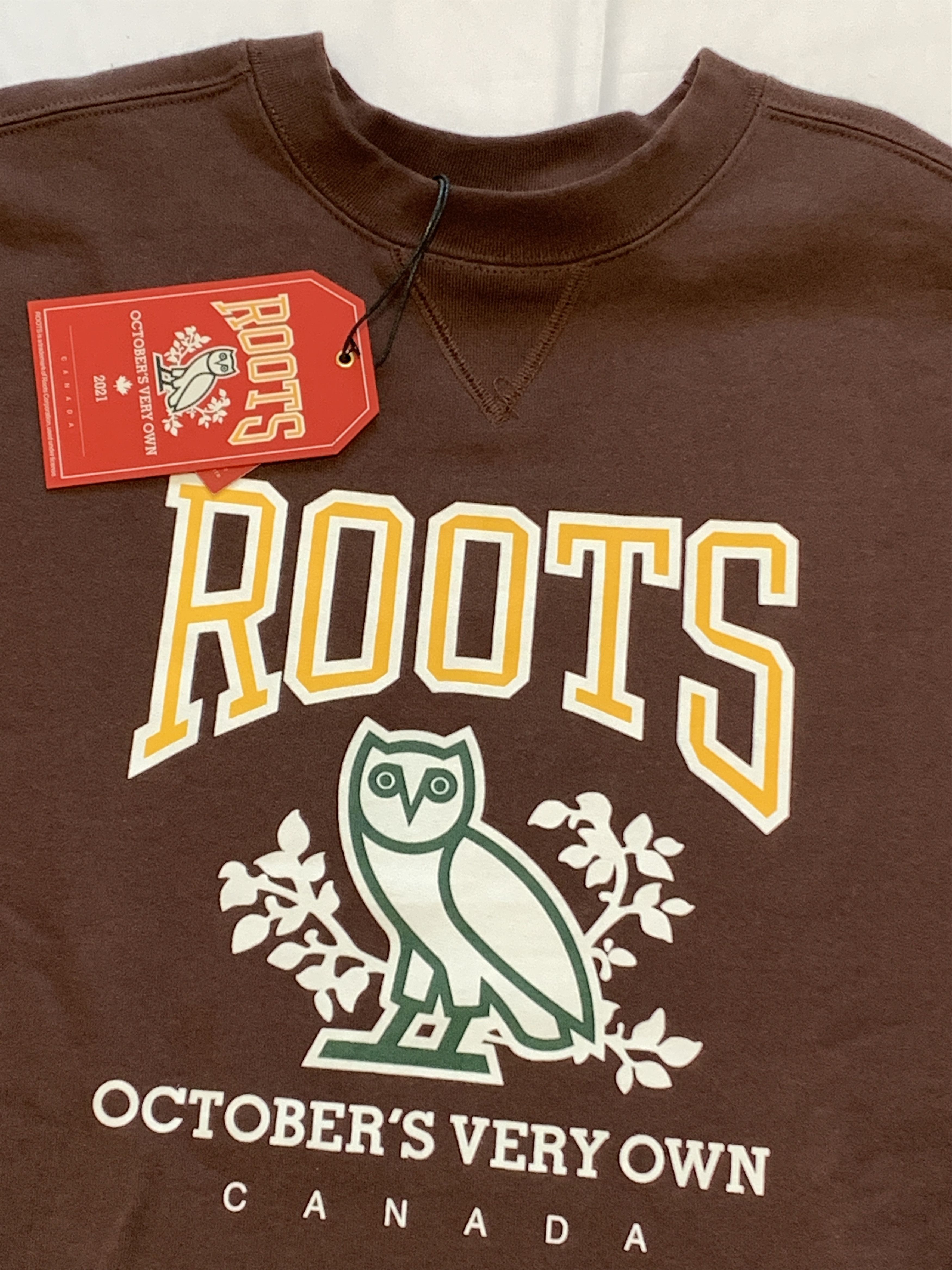 Drake OVO X ROOTS FW21 HERITAGE CREWNECK BROWN Size US XL / EU 56 / 4 - 4 Thumbnail