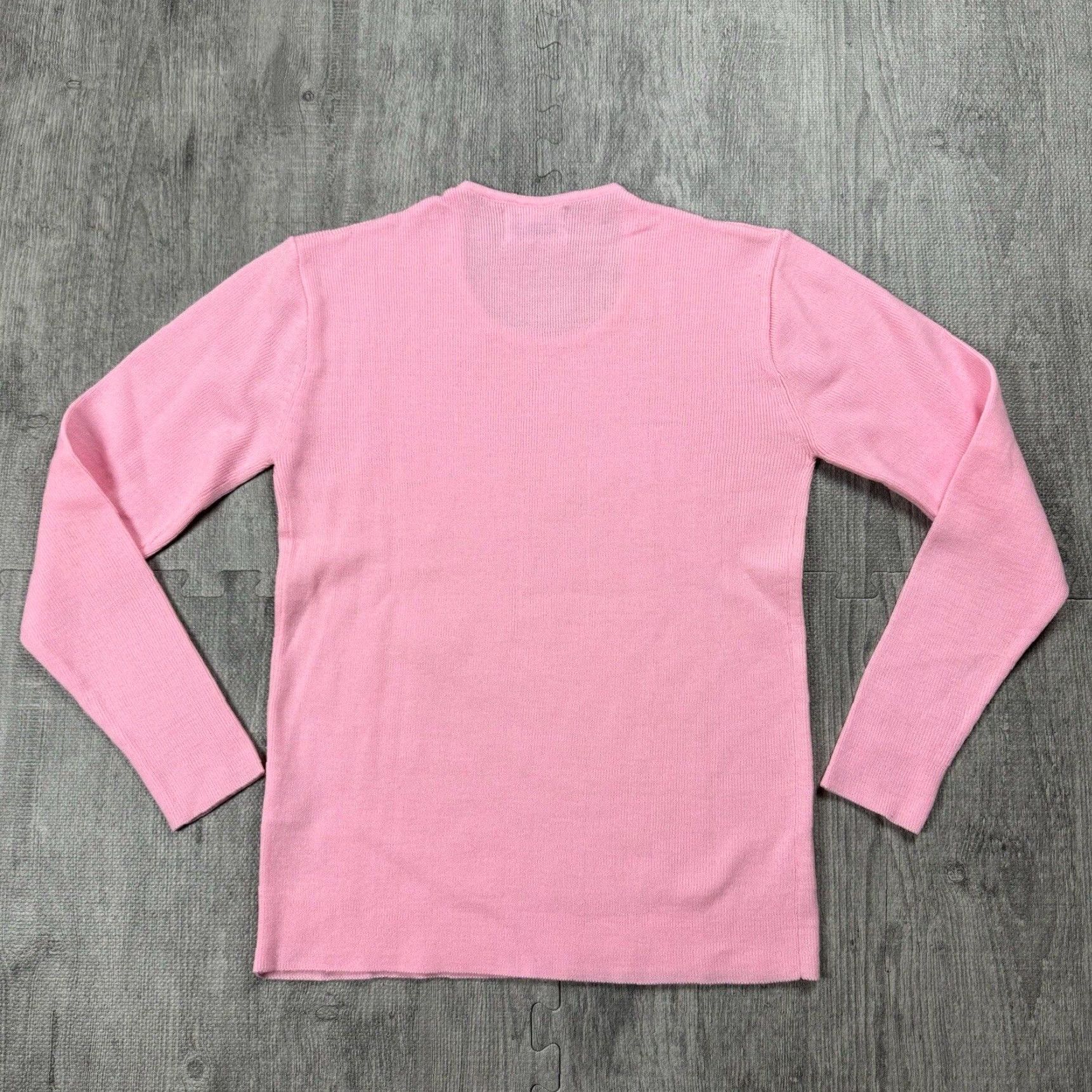 Pinko Vintage Deans of Scotland Women’s Pink Preppy Long Sleeve Knit Sweater Size Large Size L / US 10 / IT 46 - 5 Thumbnail