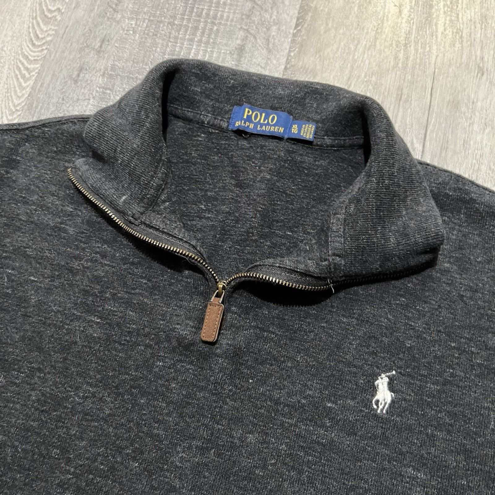 Ralph Lauren Polo Ralph Lauren Men’s Dark Grey Embroidered Pony Cotton Size US XL / EU 56 / 4 - 3 Thumbnail