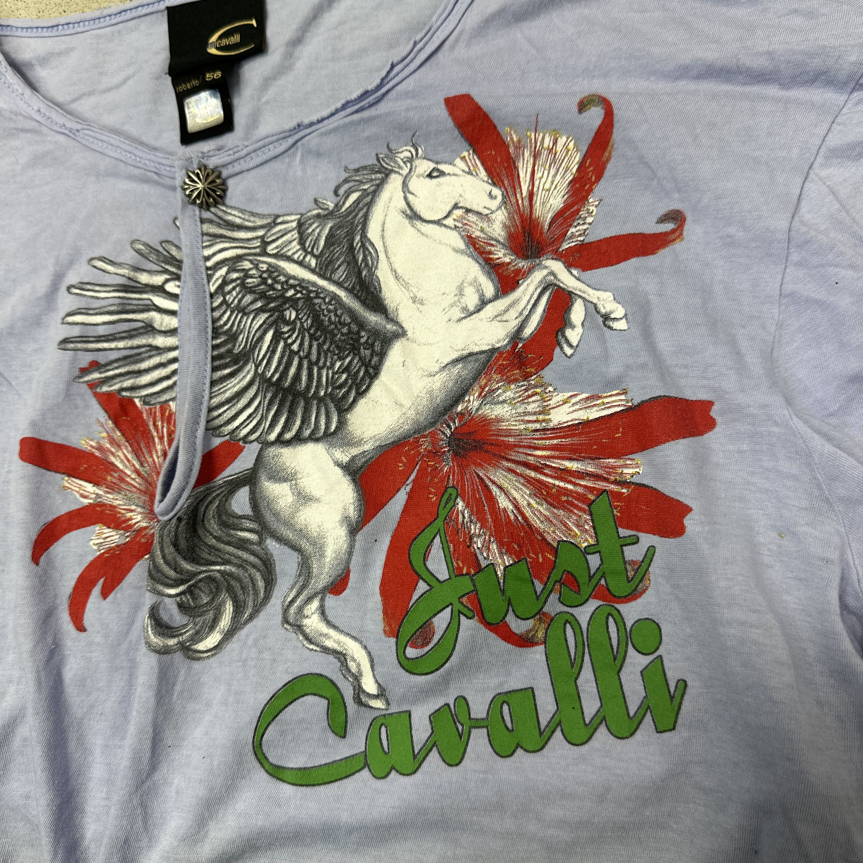 Roberto Cavalli Vintage Roberto Cavalli Cropped Unicorn Top Y2K Size M / US 6-8 / IT 42-44 - 3 Thumbnail