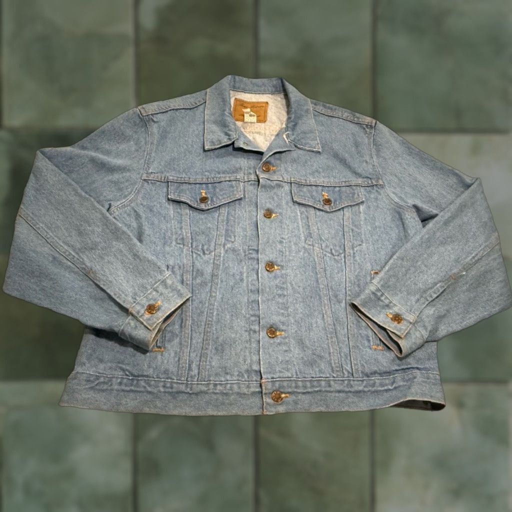 Vintage VINTAGE Three Rivers Authentic Denim Jacket Mens 90s Blue Cotton Denim Button Regular Large Size US L / EU 52-54 / 3 - 1 Thumbnail