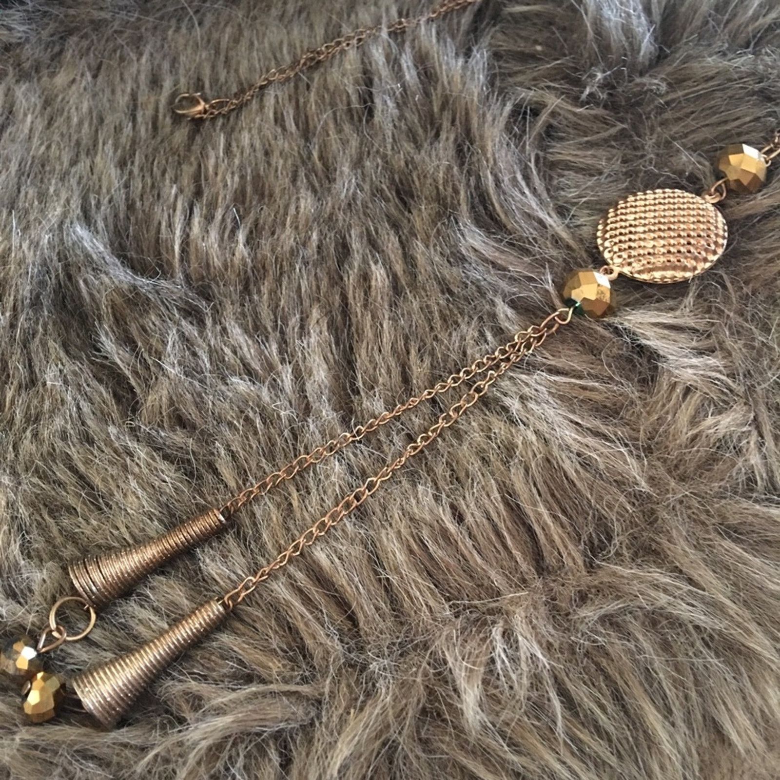 Vintage Vintage gold tone dangle horn bead necklace Size ONE SIZE - 6 Thumbnail