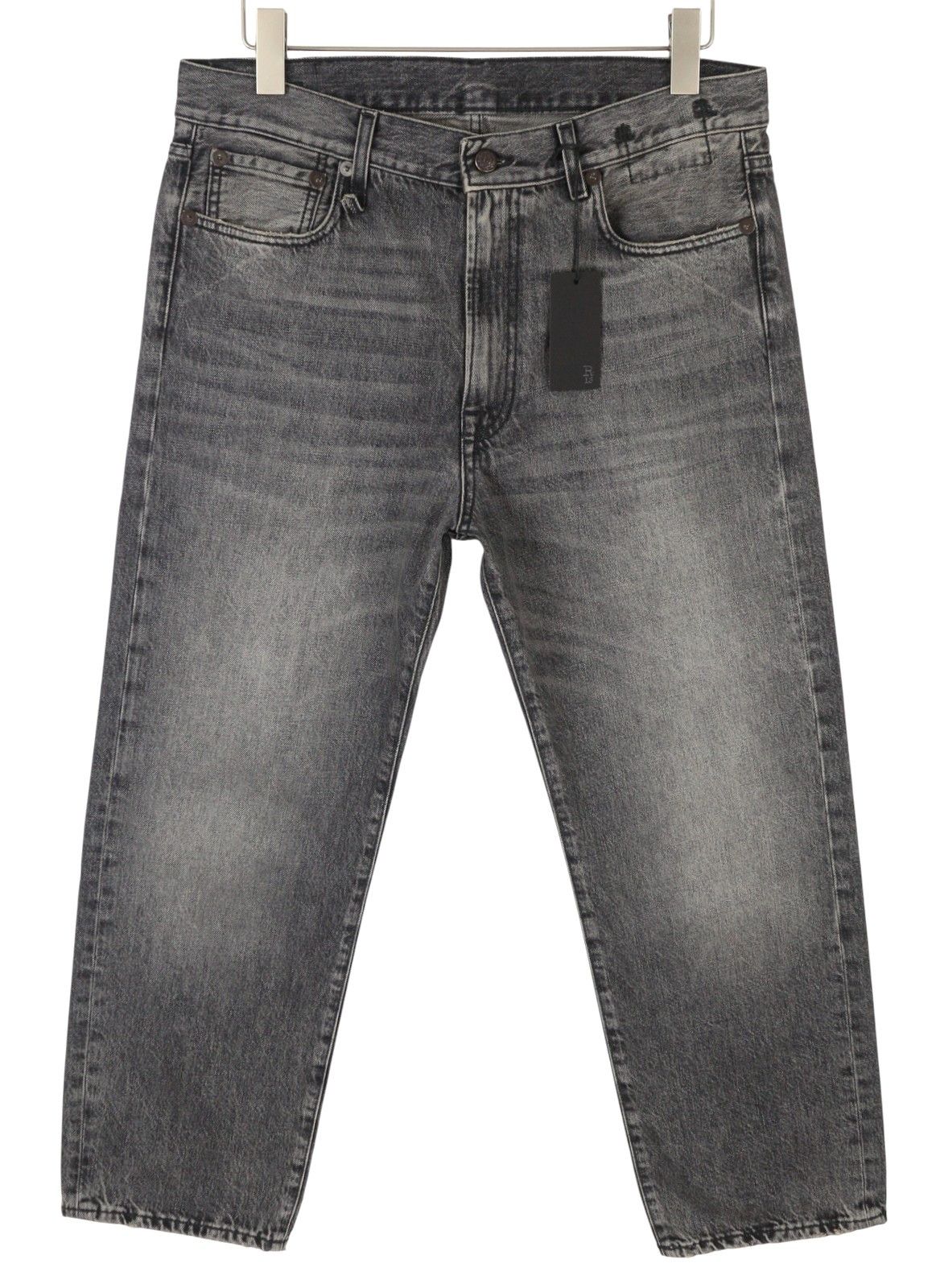 R13 BOYFRIEND 29 Leyton Black Faded Zip FW25 86683 Size 29" - 2 Thumbnail