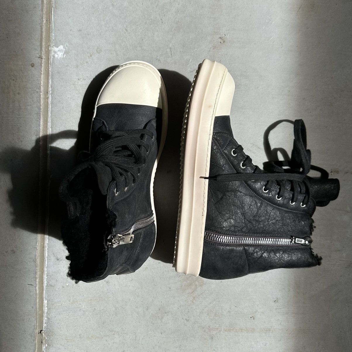 Rick Owens Rick Owens Shearling High-Sneakers FW17 Size US 8 / EU 41 - 3 Thumbnail