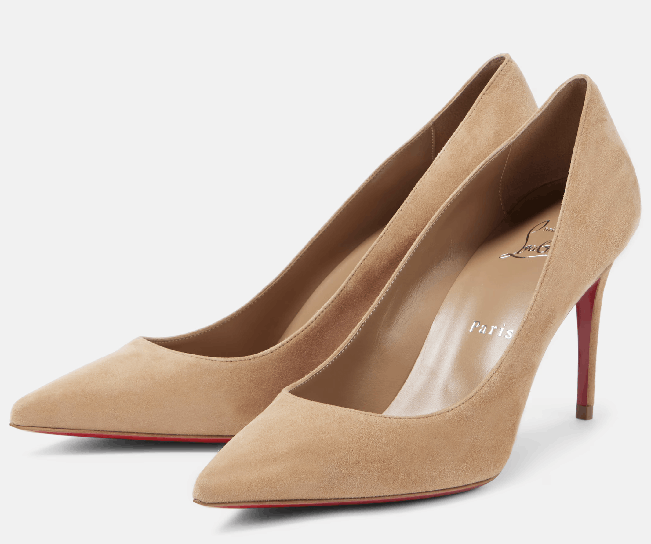 Christian Louboutin Kate 85 Lionne Beige Suede Classic Pointed Toe Heel Pump 42 Size US 12 / IT 42 - 9 Thumbnail