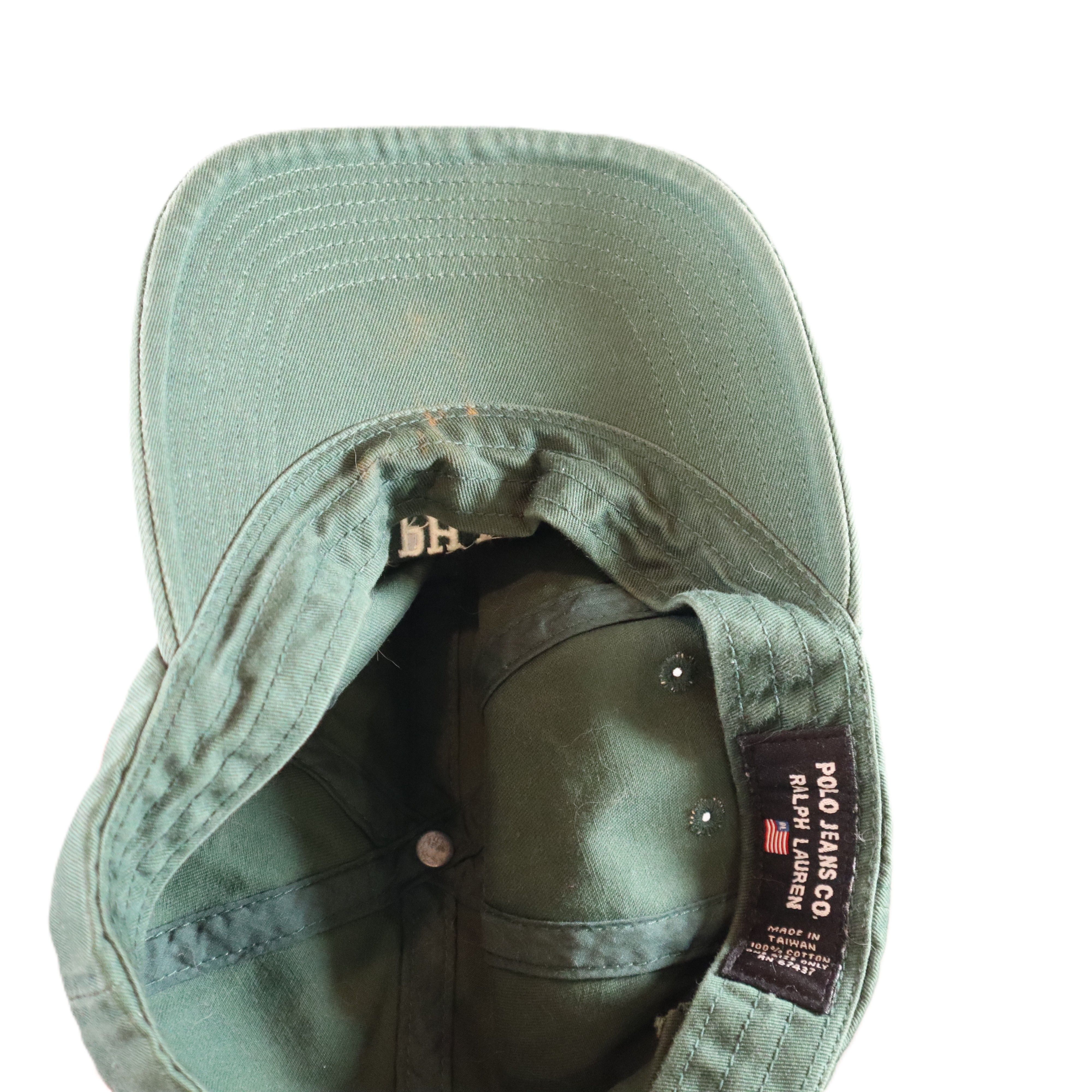 Polo Ralph Lauren Vintage Polo Jeans Ralph Lauren Green RL-67 Strapback Hat Size ONE SIZE - 5 Thumbnail