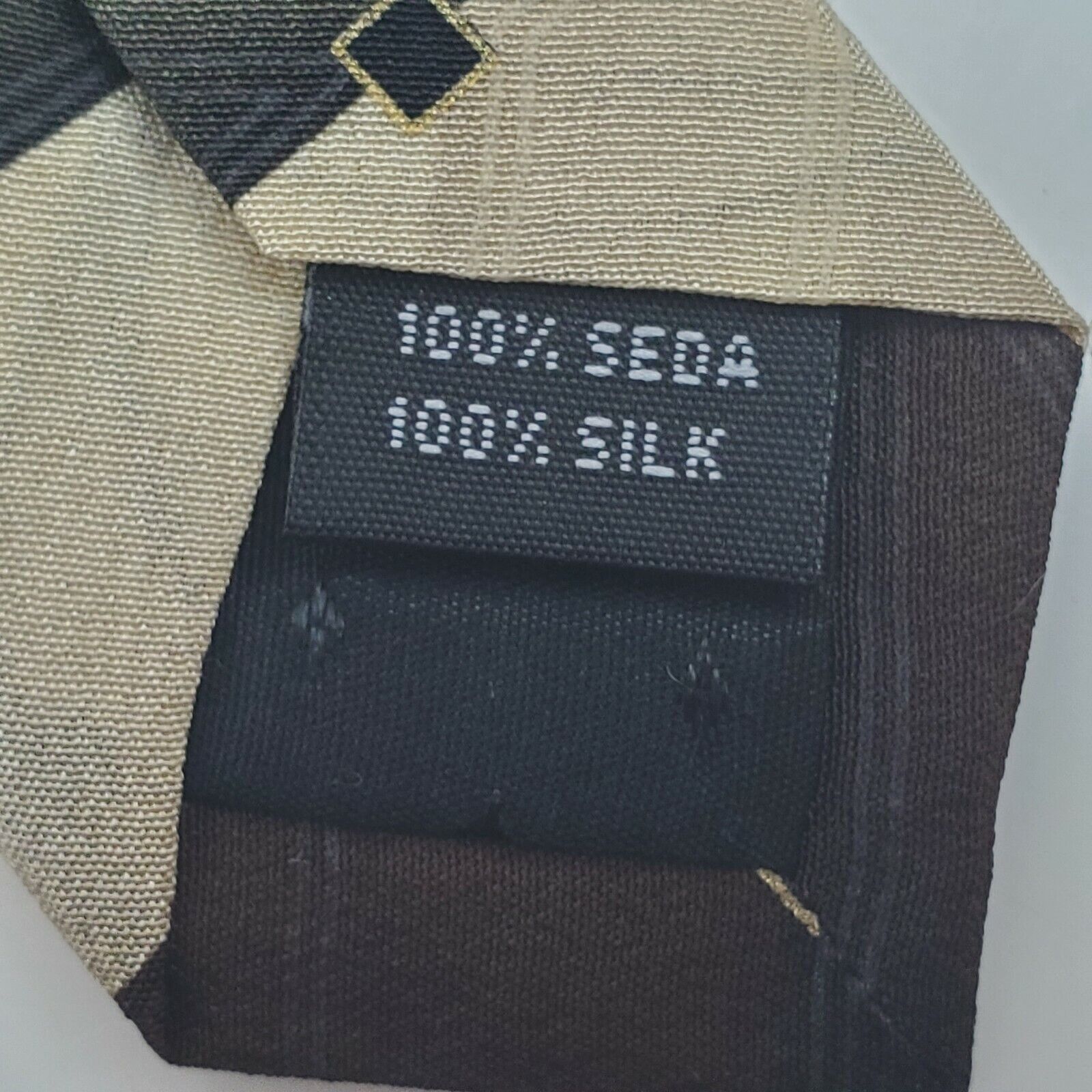 Croft & Barrow Croft Barrow Brown Green Tan Silk Tie Classic Size ONE SIZE - 4 Thumbnail