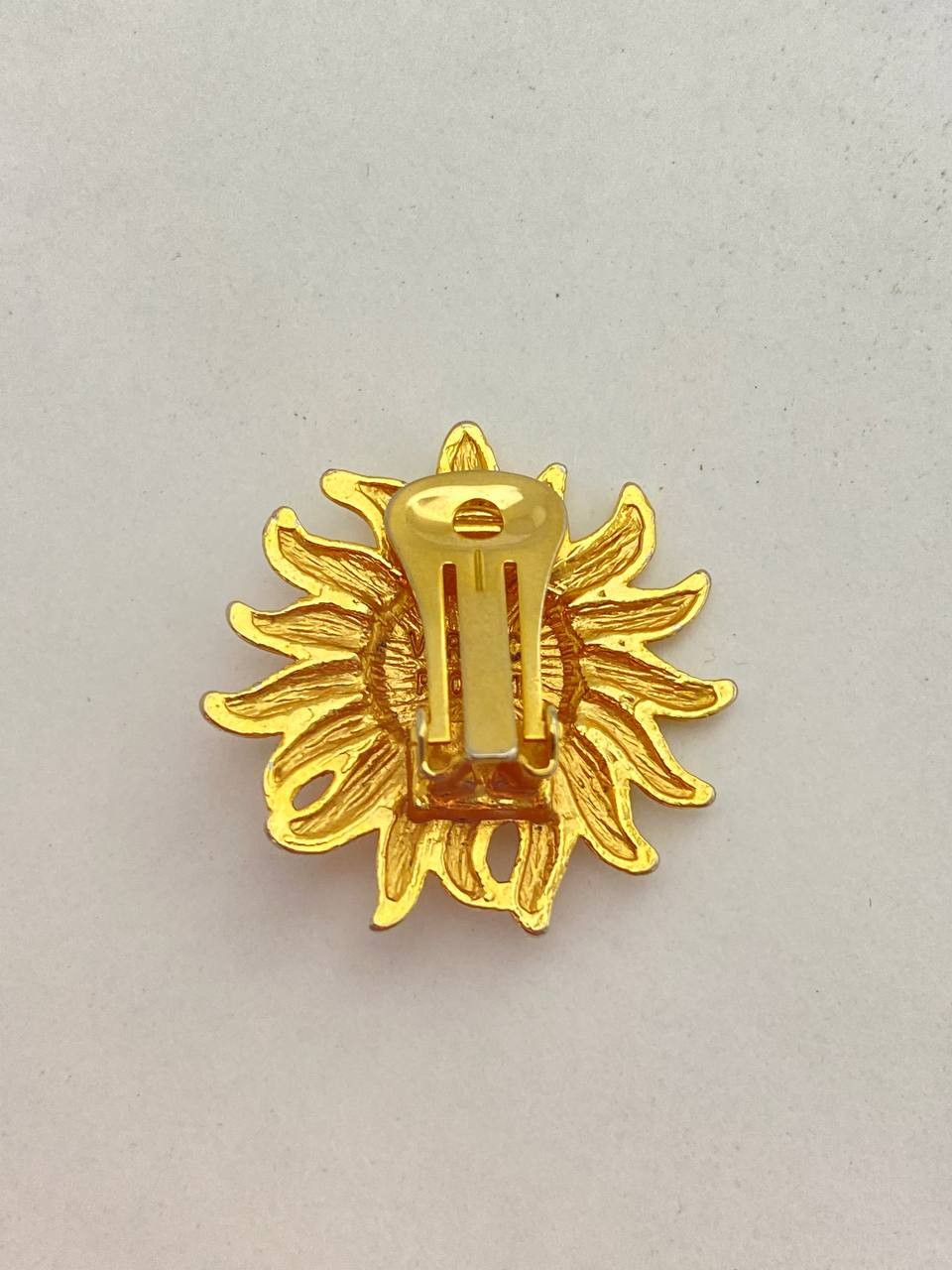 Versace Versace x Gianni Versace Sun Gold Metal Clip Earrings Size ONE SIZE - 2 Thumbnail