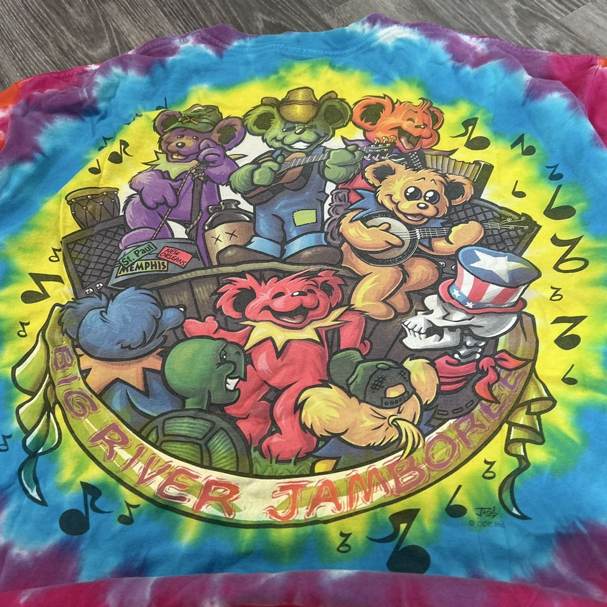 Band Tees Grateful Dead Bear Jamboree tie-dye t-shirt XL Liquid blue Size US XL / EU 56 / 4 - 6 Thumbnail