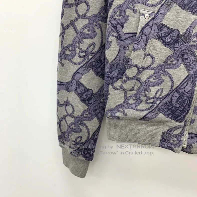 Hermes Hermes Color Blocked Lock Stitch Printed Cotton Collar Zip Size XS / US 0-2 / IT 36-38 - 4 Thumbnail