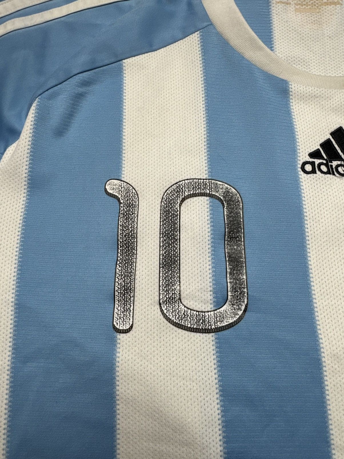 Adidas × Vintage #10 Messi Argentina Adidas Jersey 2009/10 home kit Men Xl Size US XL / EU 56 / 4 - 2 Thumbnail
