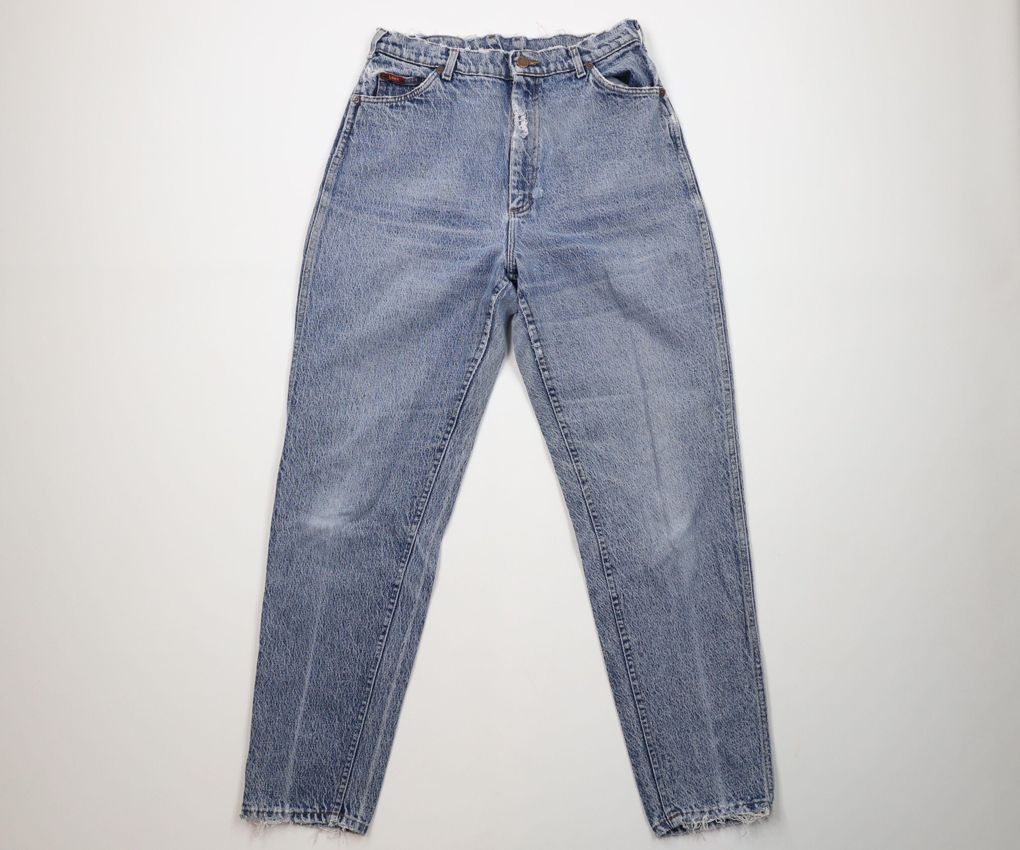 Lee Vintage 80s 90s Lee Acid Wash Tapered Leg Denim Jeans USA Size 36" / US 14 / IT 50 - 1 Thumbnail