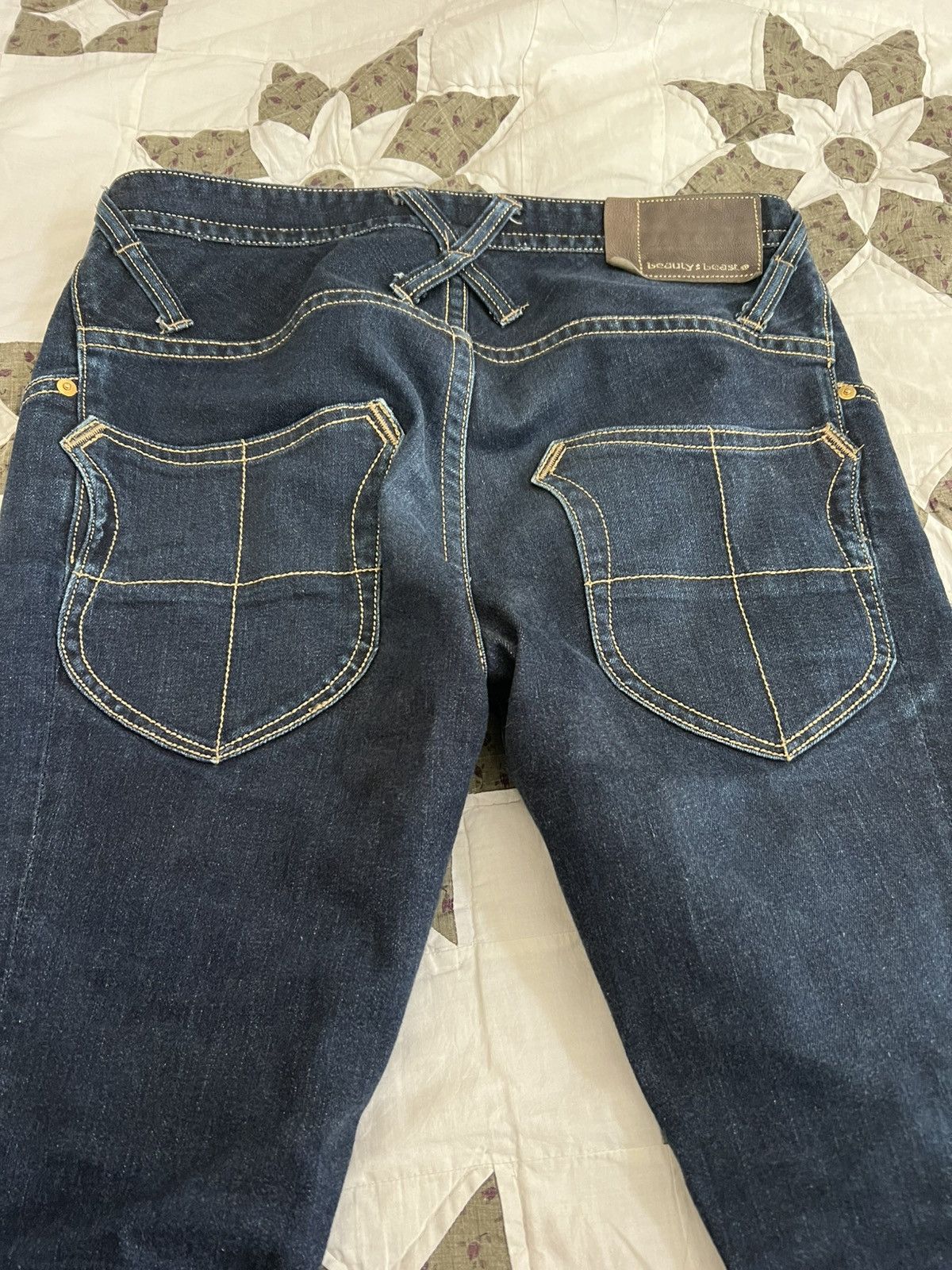 Beauty Beast 90s denim pants back design archive rare