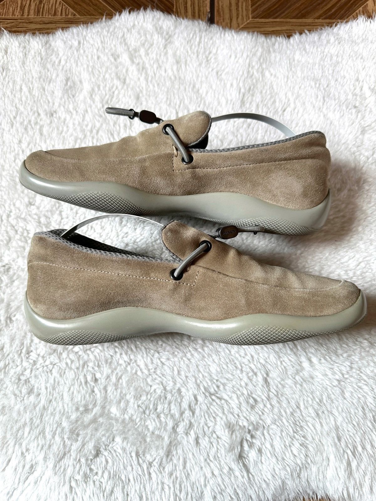 Other Prada Suede Slip Ons Rare Moccasins Luxury 90s Loafers Shoes Size US 7.5 / IT 37.5 - 5 Thumbnail