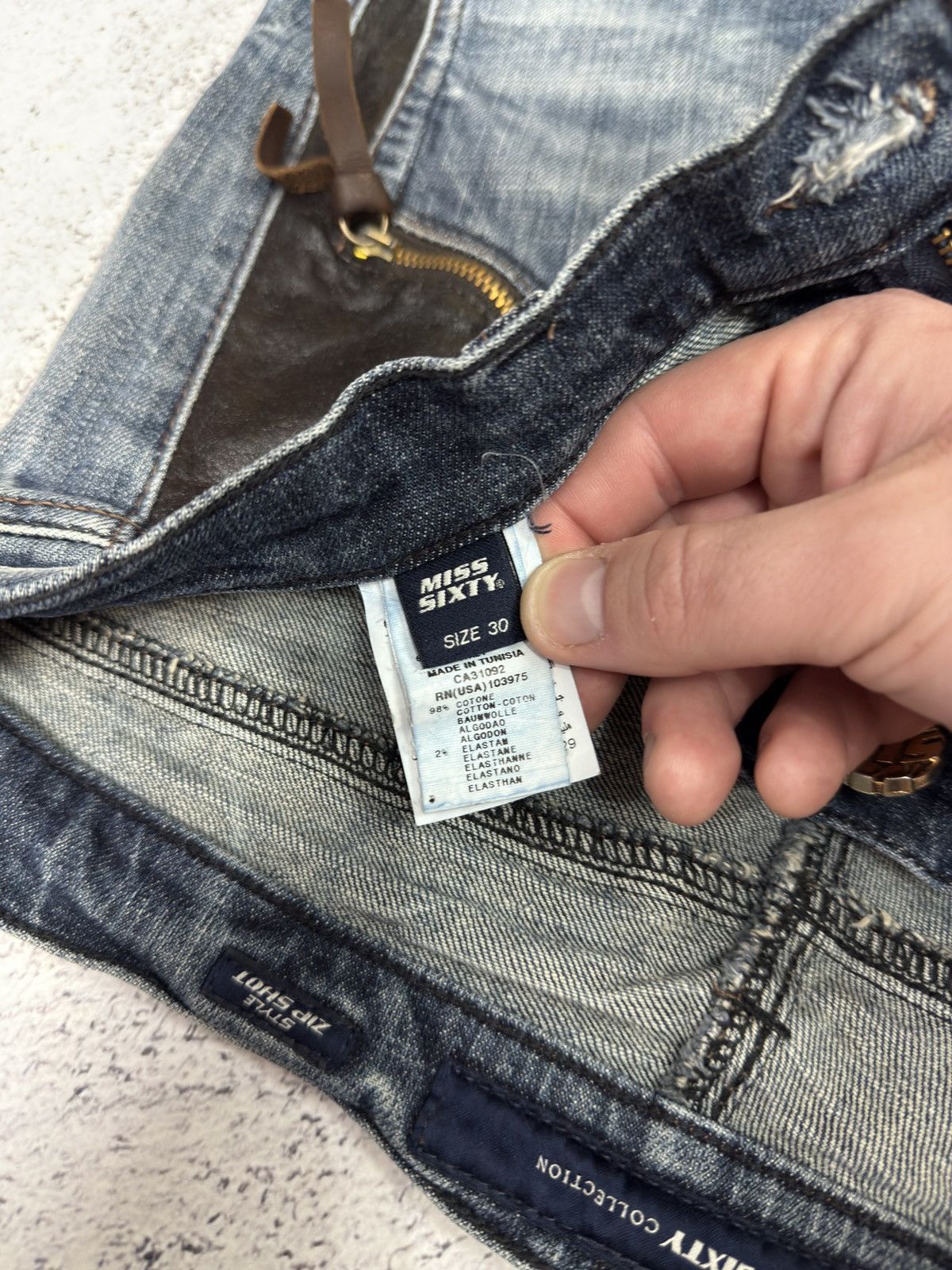 Miss Sixty MISS SIXTY ZIP SHOT STYLE Y2K SKINNY JEANS Size 30" / US 8 / IT 44 - 9 Thumbnail