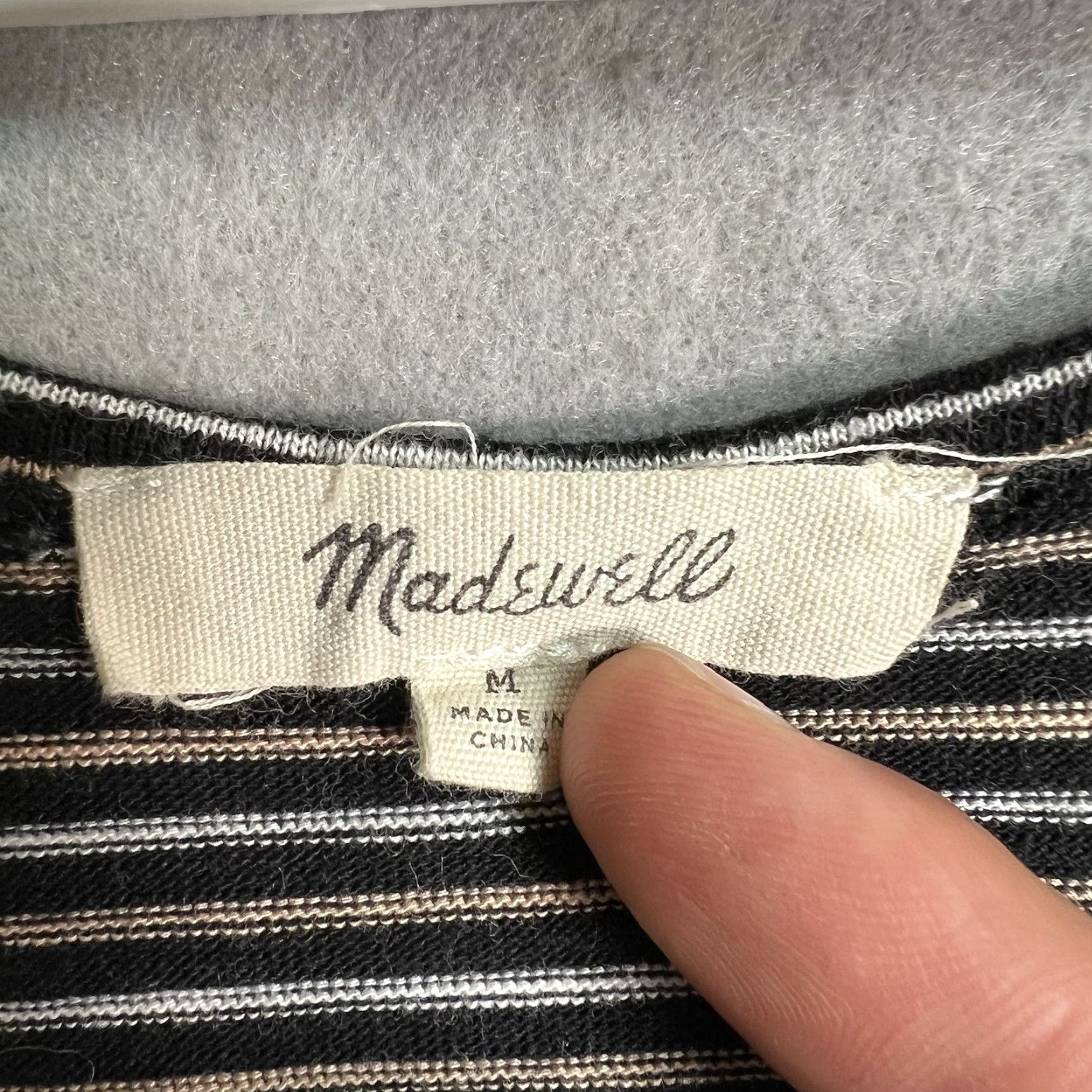 Madewell Madewell Dress Sleeveless Striped Knit Black Size M Multicolor Knit A-Line Casual Women Colection Size M / US 6-8 / IT 42-44 - 5 Thumbnail