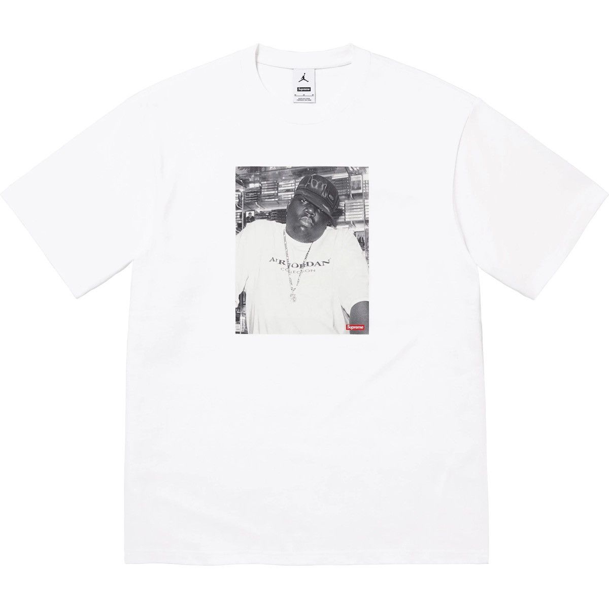 Supreme SUPREME®/JORDAN® BIGGIE S/S TOP White Short Sleeve T-Shirt Size US L / EU 52-54 / 3 - 1 Thumbnail