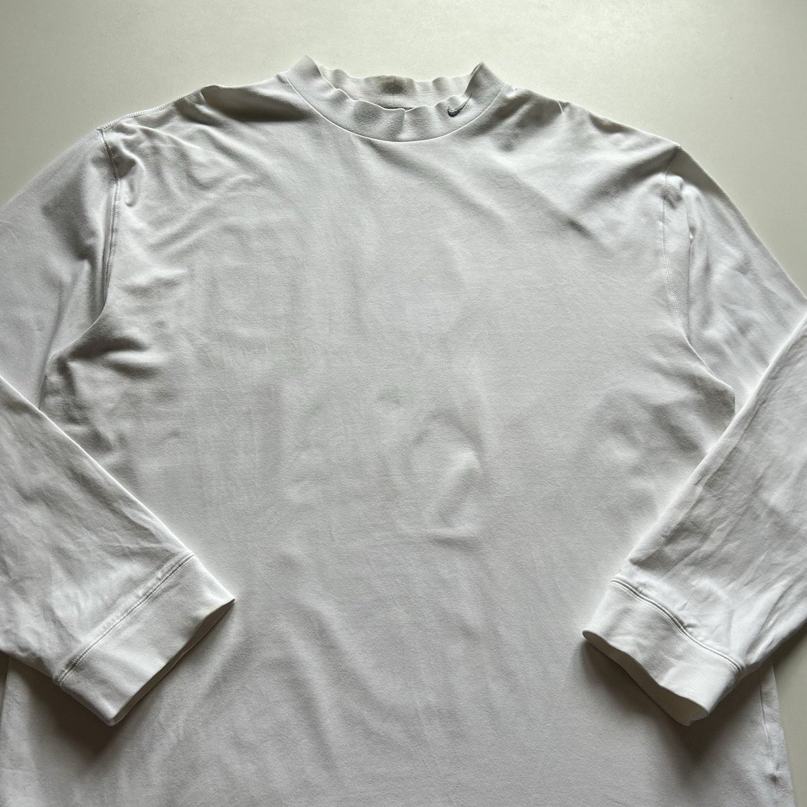 Nike × Vintage Vintage Nike Shirt XXL White Y2K Long Sleeve Mock Neck Golf Size US XXL / EU 58 / 5 - 2 Thumbnail