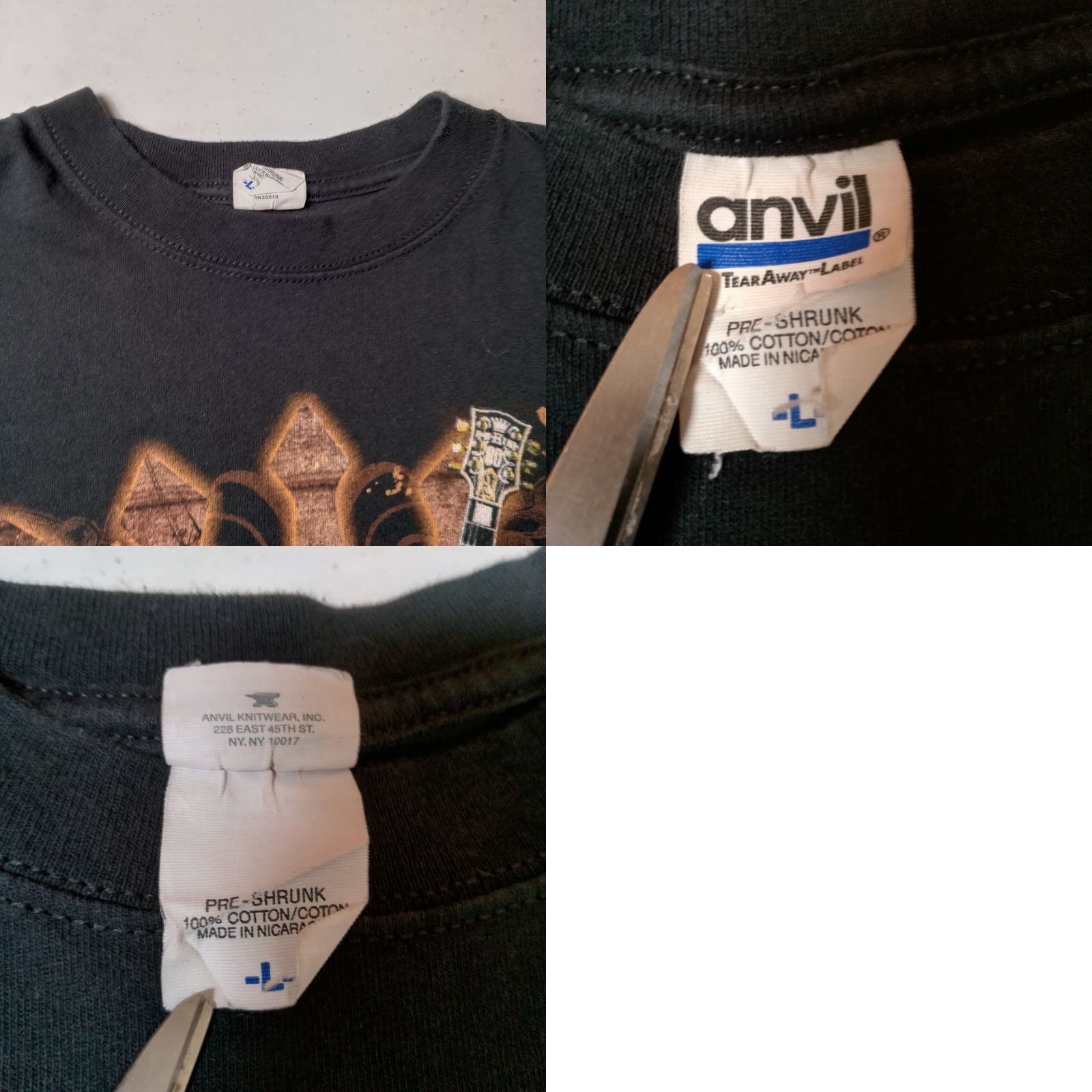 Anvil VINTAGE BB King Shirt Men Large Black 2010 Tour T Music Blues Guitar Short Sleeve Crew Neck Mens Size US L / EU 52-54 / 3 - 8 Thumbnail