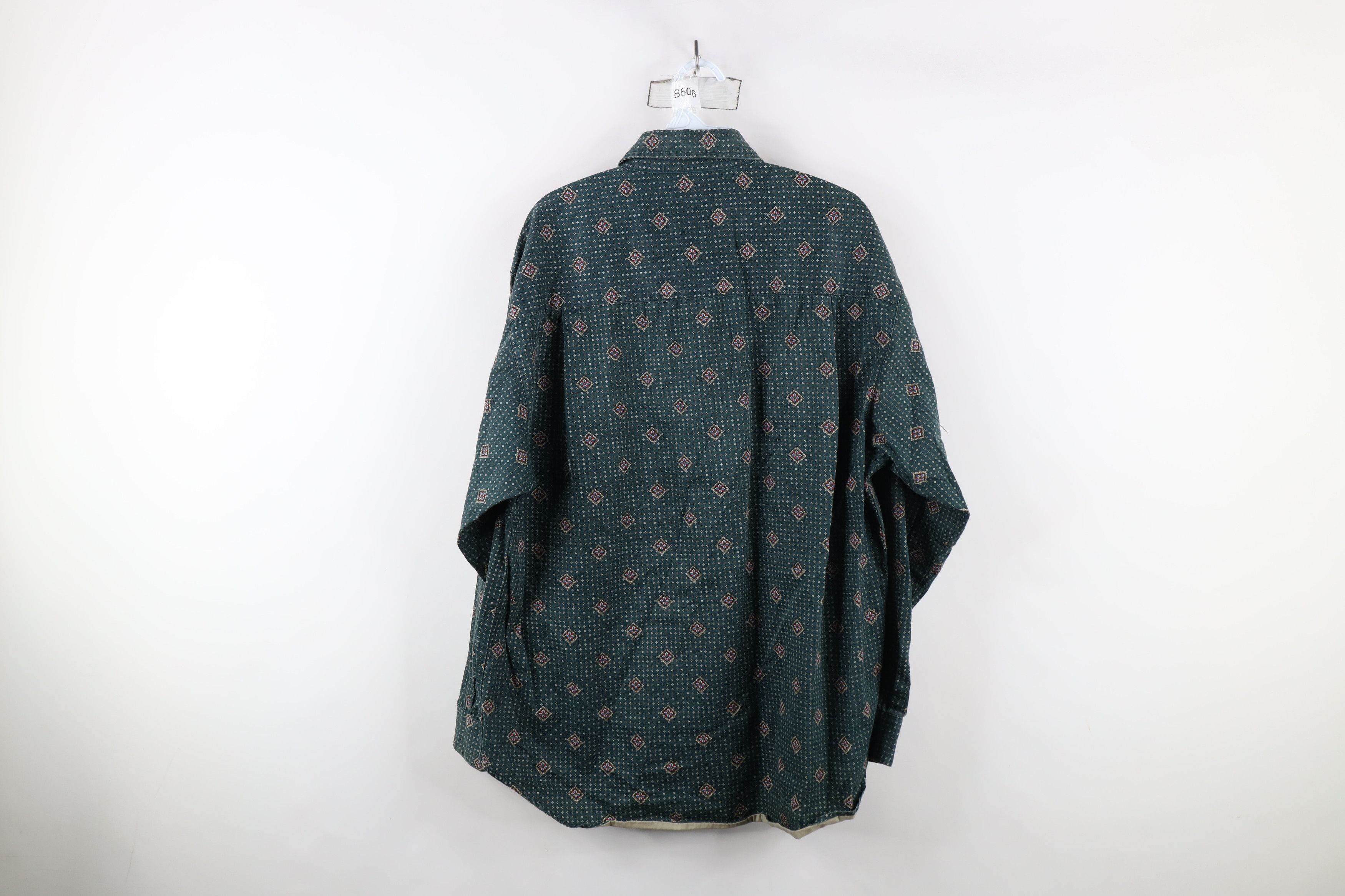 Vintage Vintage 90s Streetwear Geometric Collared Button Down Shirt Size US L / EU 52-54 / 3 - 10 Thumbnail