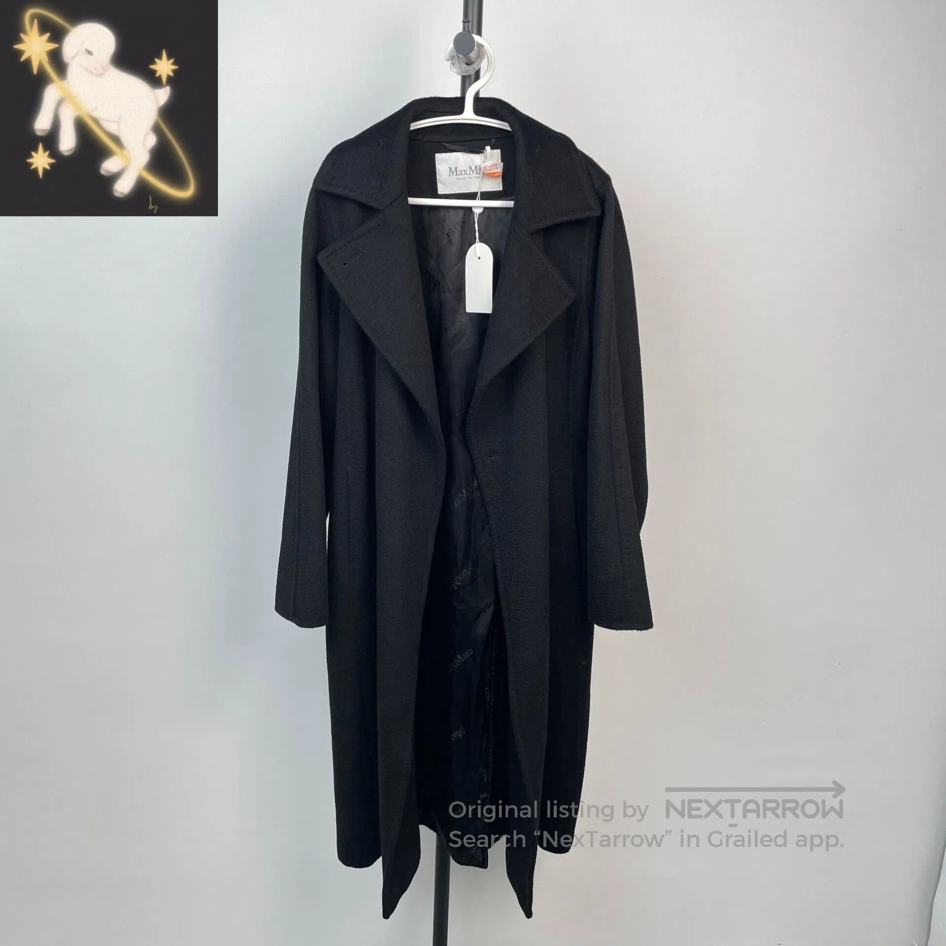Max Mara Max Mara Black Long Camel Hair Coat| Size 4XL / US 24-26 - 1 Thumbnail