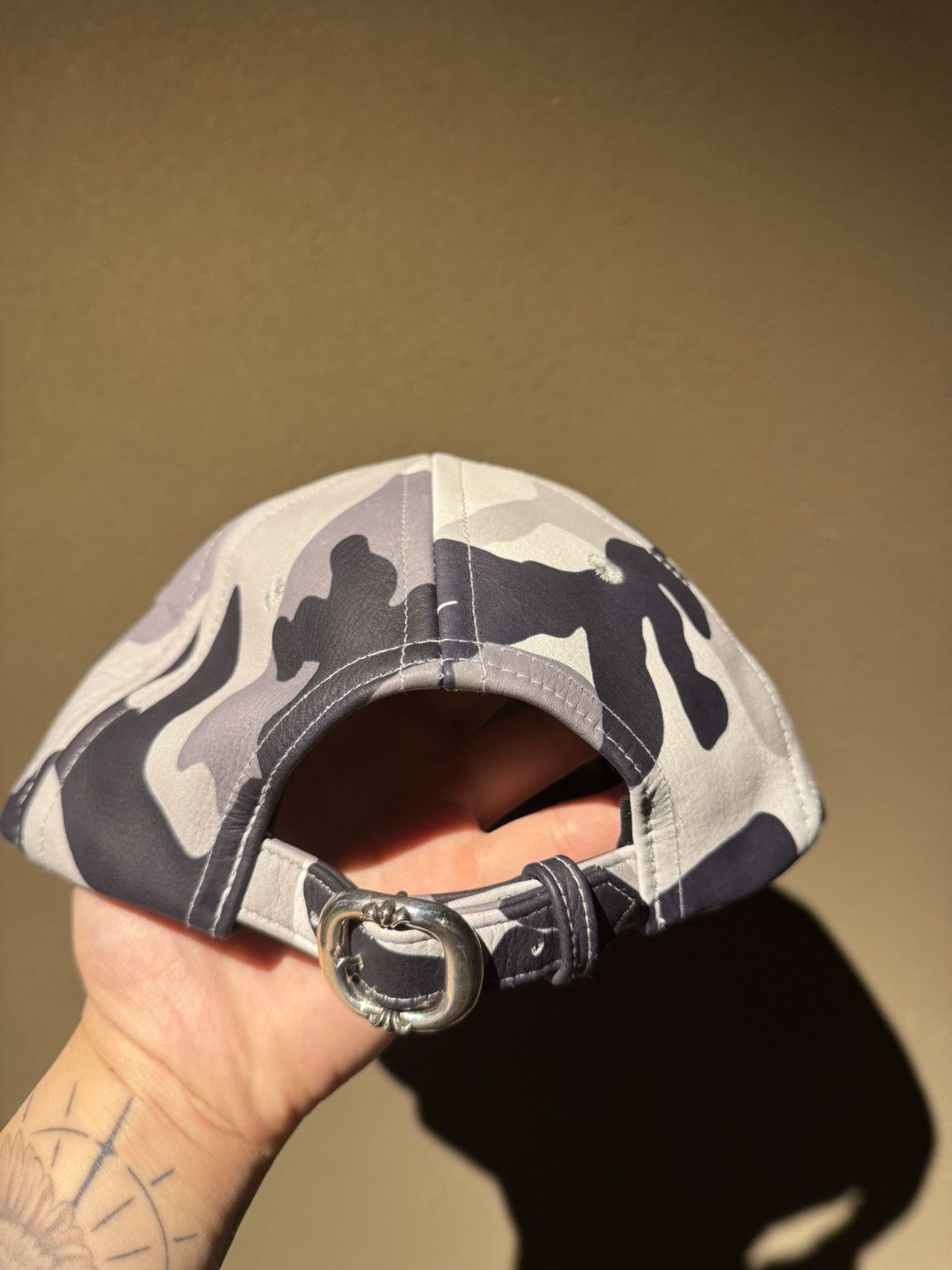 Chrome Hearts Chrome Hearts Camo Leather Cap Star Patch Hat Size ONE SIZE - 6 Thumbnail