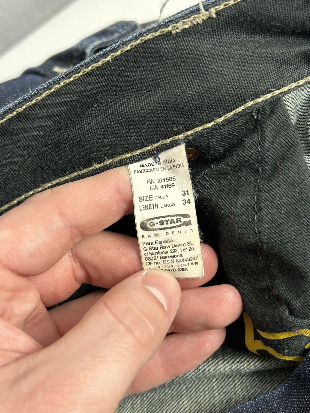 G-Star G-Star RAW 3301 96 Denim Jeans W31 L34 DarkWash Strap Detail Size US 31 - 16 Thumbnail