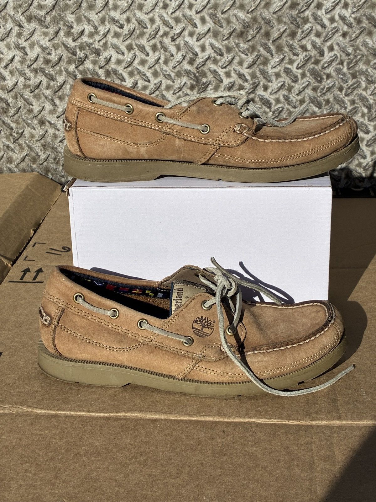 Timberland Timberland Boat Shoes Mens Size 7 Earthkeepers Leather Brown Size US 7 / EU 40 - 1 Thumbnail